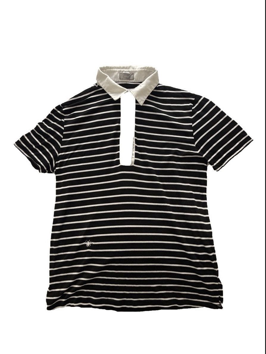 Dior Dior Homme SS06 Black Polo Shirt Rhinestones in size S | Grailed