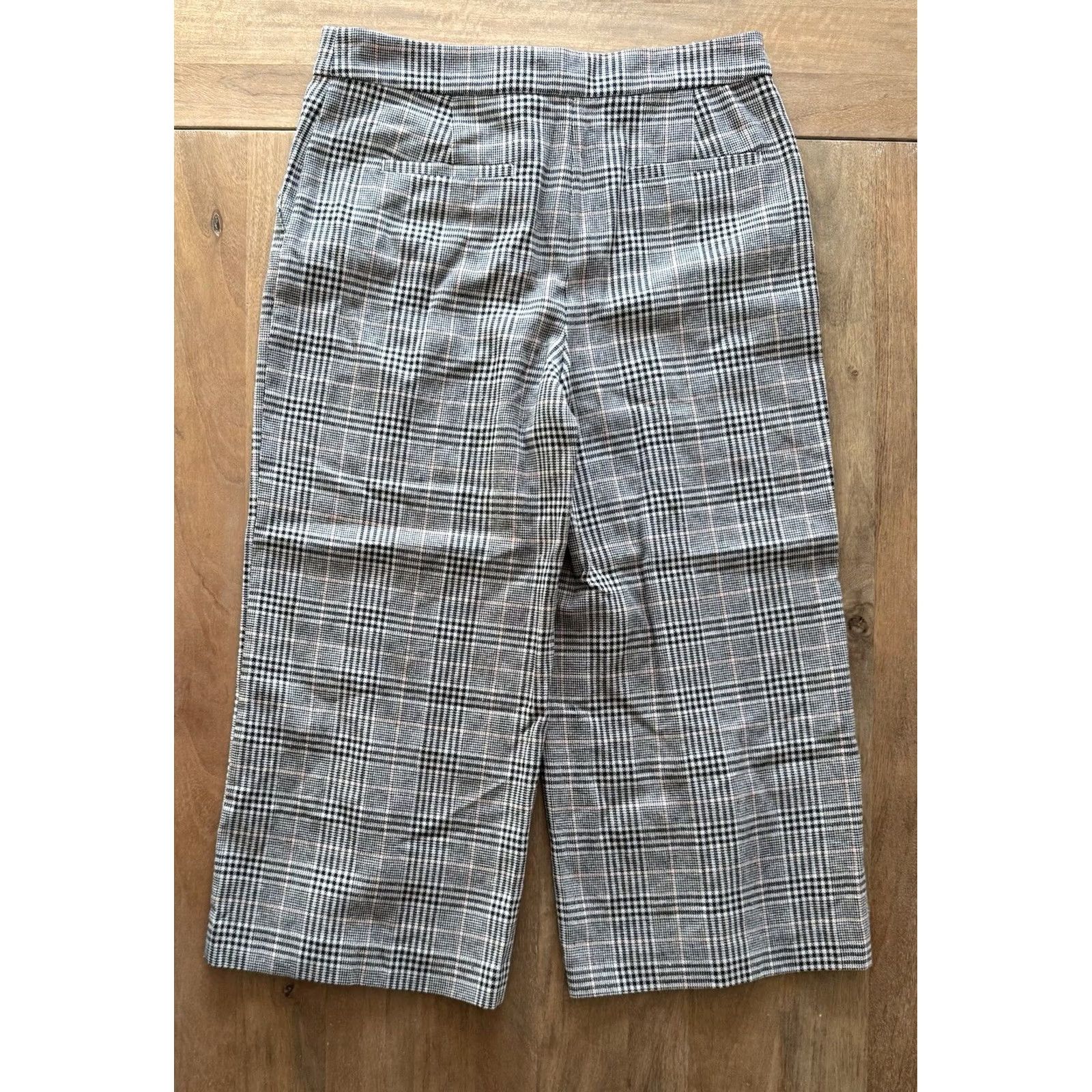 Ann Taylor Ann Taylor Loft Dress Pants Women's 10P Wide-Leg Linen Cotton Plaid NWT Size 32" / US 10 / IT 46 - 2 Thumbnail