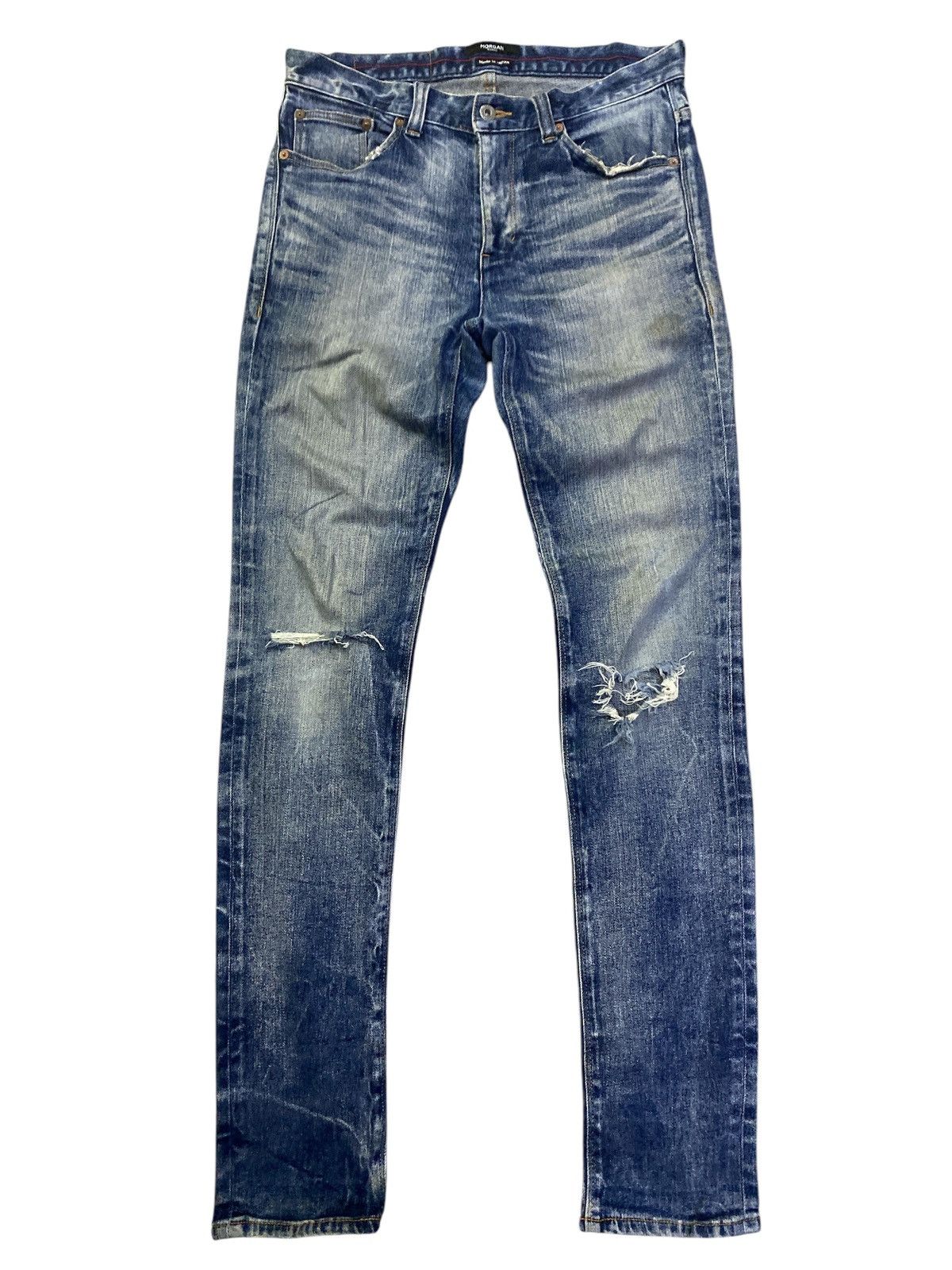 Morgan Homme × Vintage Morgan Homme Distressed Denim Size US 31 - 1 Thumbnail