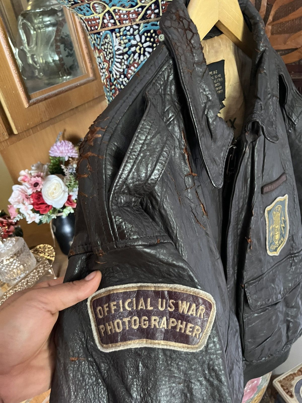 Avirex SUPER RARE! 1987 Avirex A-2 WW II Photograph Leather Jacket Size US M / EU 48-50 / 2 - 5 Thumbnail