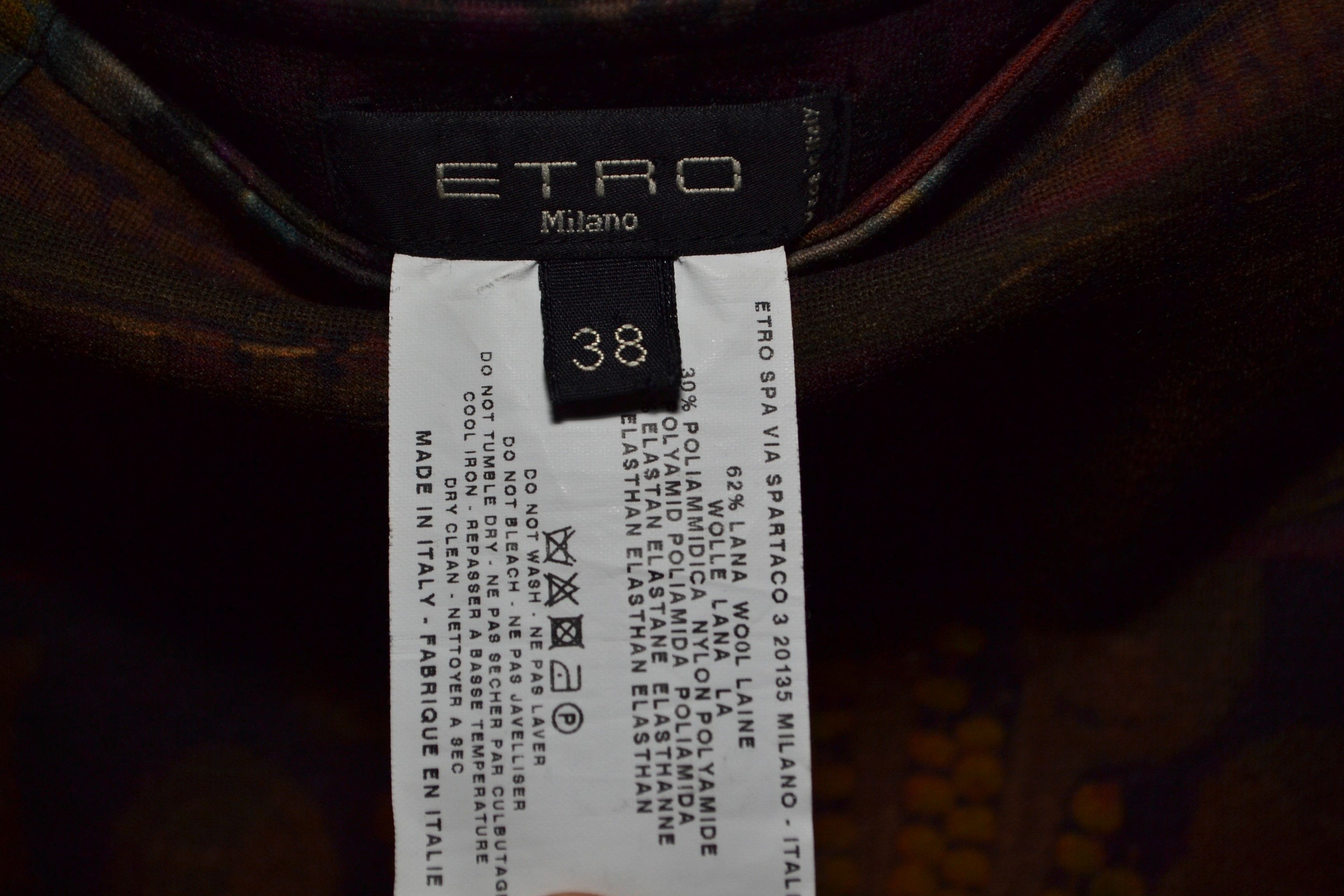 Etro Etro Wool Abstract Pencil Skirt 38 Made in Italy Size 26" / US 2 / IT 38 - 3 Thumbnail