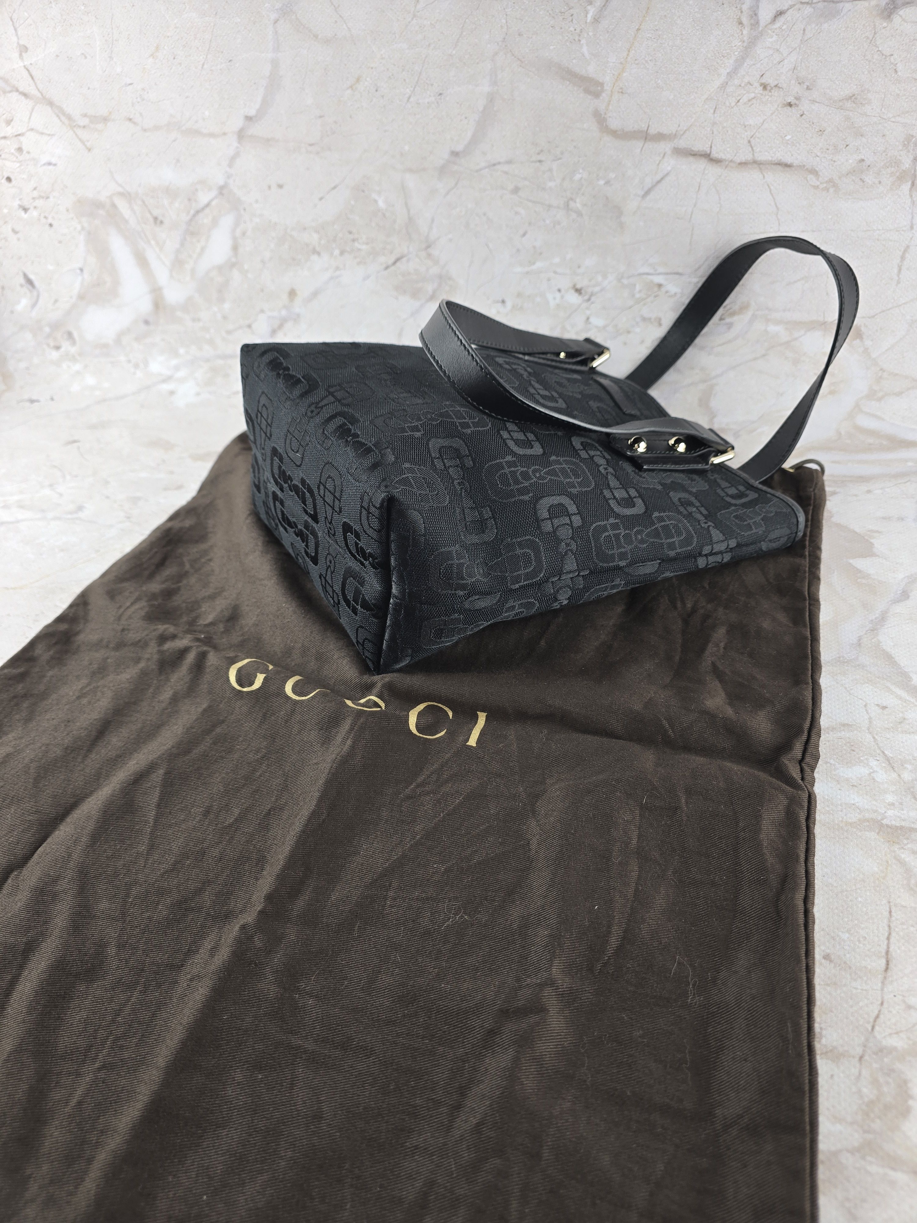 Gucci Gucci Bucket Handbag Coated Canvas black + dust bag Size ONE SIZE - 2 Thumbnail