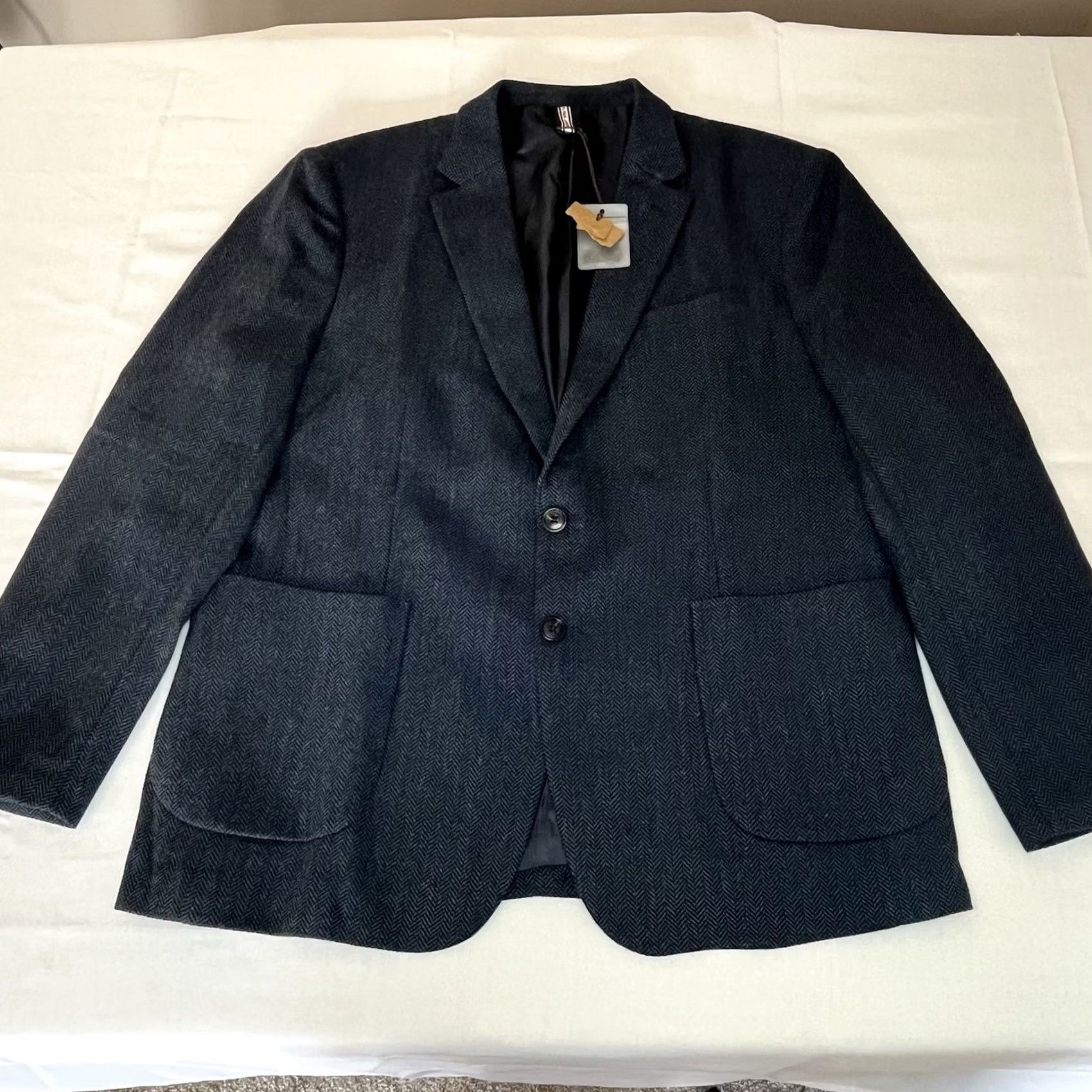 Vintage Paul Jones Blazer Jacket Mens XL Business Casual Sport Coat Navy Blue Size 46R - 2 Thumbnail