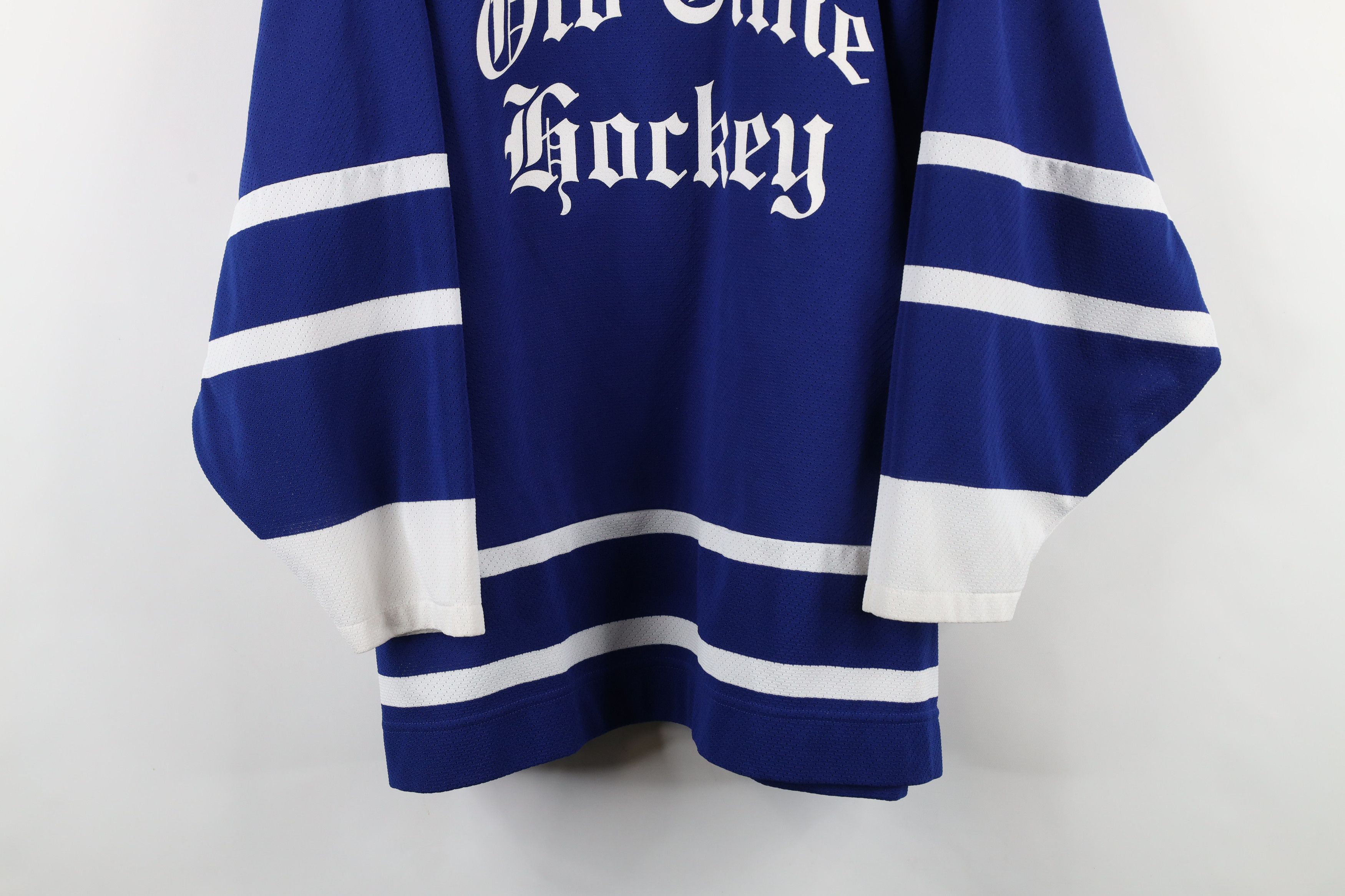 Vintage Vintage 90s CCM English Old Time Hockey Jersey Blue White Size US XL / EU 56 / 4 - 3 Thumbnail