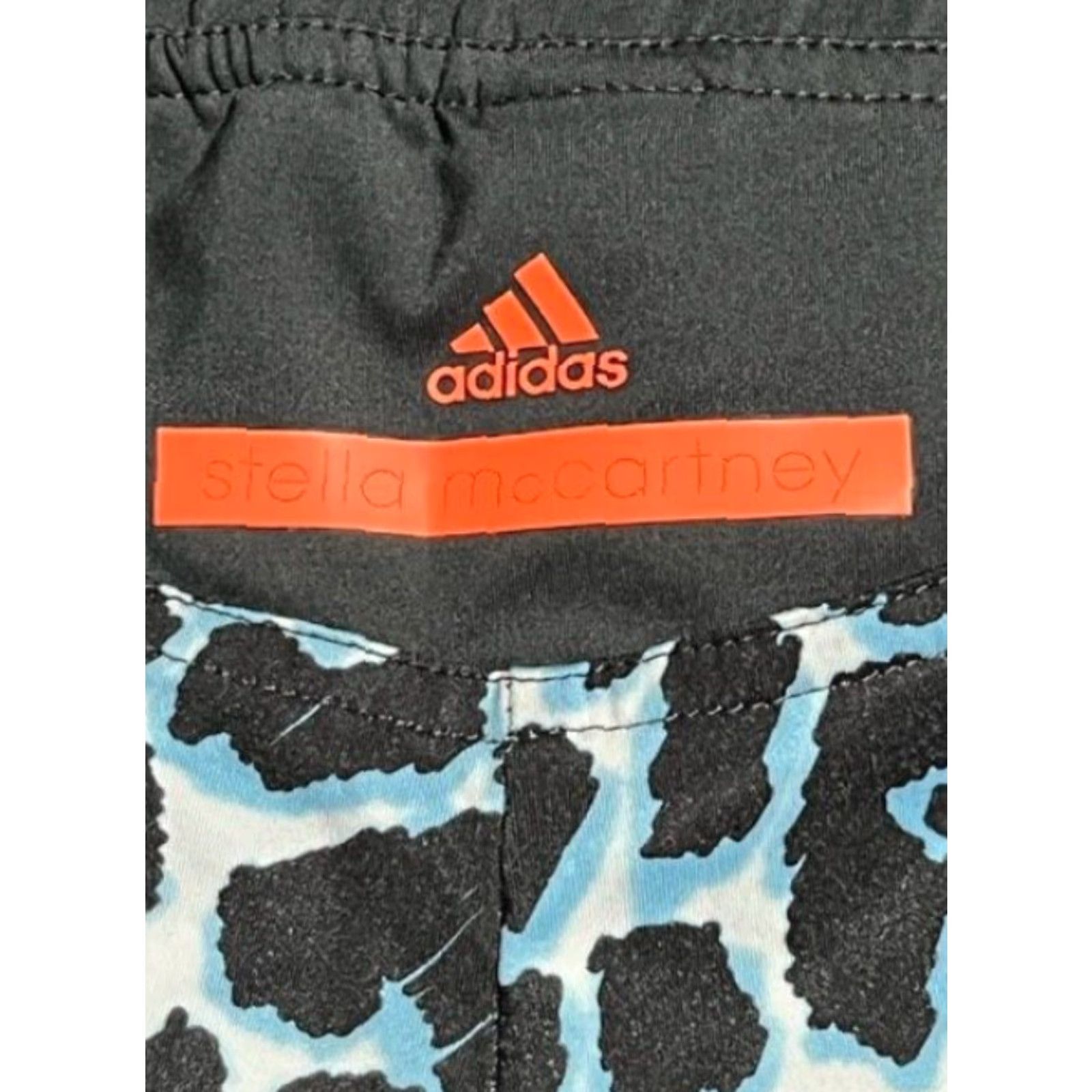 Stella McCartney Adidas x Stella McCartney Leggings Womens XS Leopard Print Athletic Blue Black Size 26" / US 2 / IT 38 - 3 Thumbnail