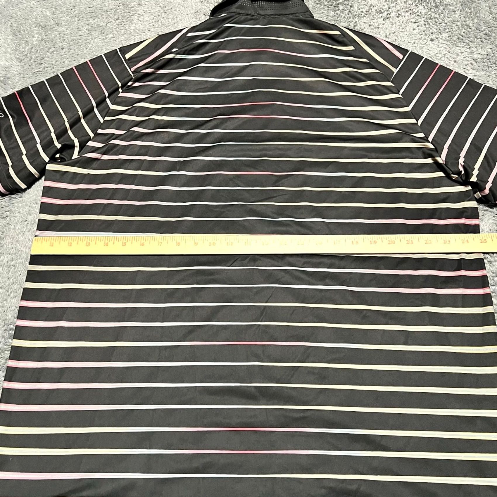 Nike Nike Tiger Woods Polo Shirt Mens XL Black Striped Golf Performance Dri Fit Size US XL / EU 56 / 4 - 6 Thumbnail