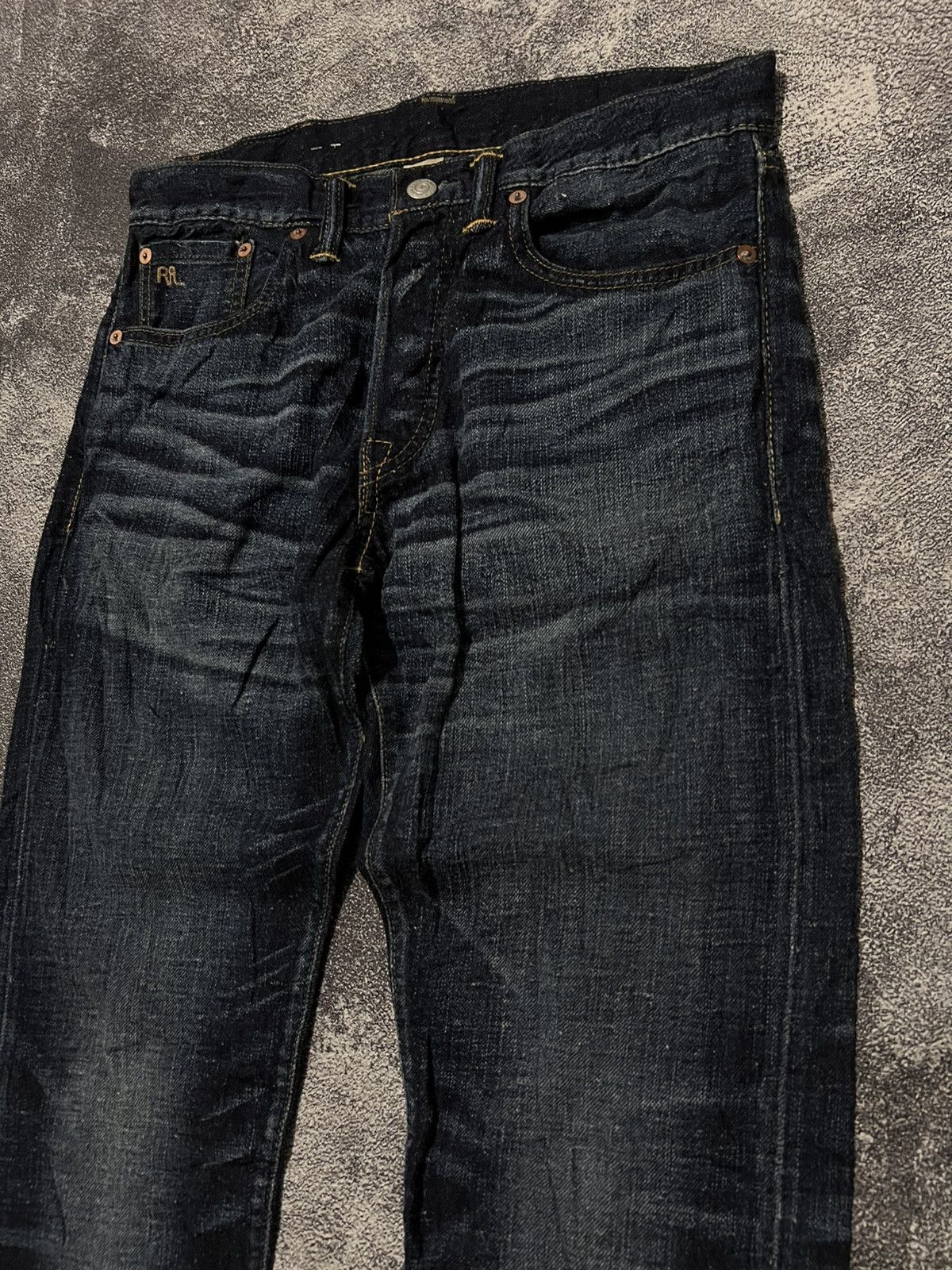 RRL Ralph Lauren Double RL Slim Fit Japan Woven Selvedge Denim Size US 30 / EU 46 - 3 Thumbnail