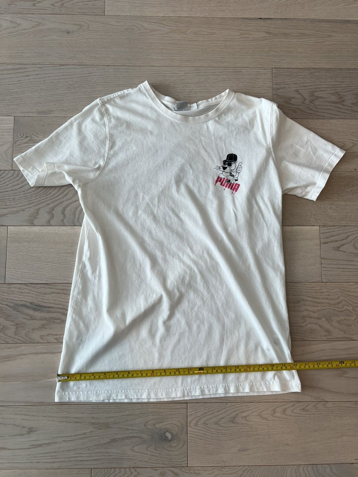 Puma Puma White Graphic Tee Size M — Mic Drip Paint Puma Logo Size US M / EU 48-50 / 2 - 6 Thumbnail