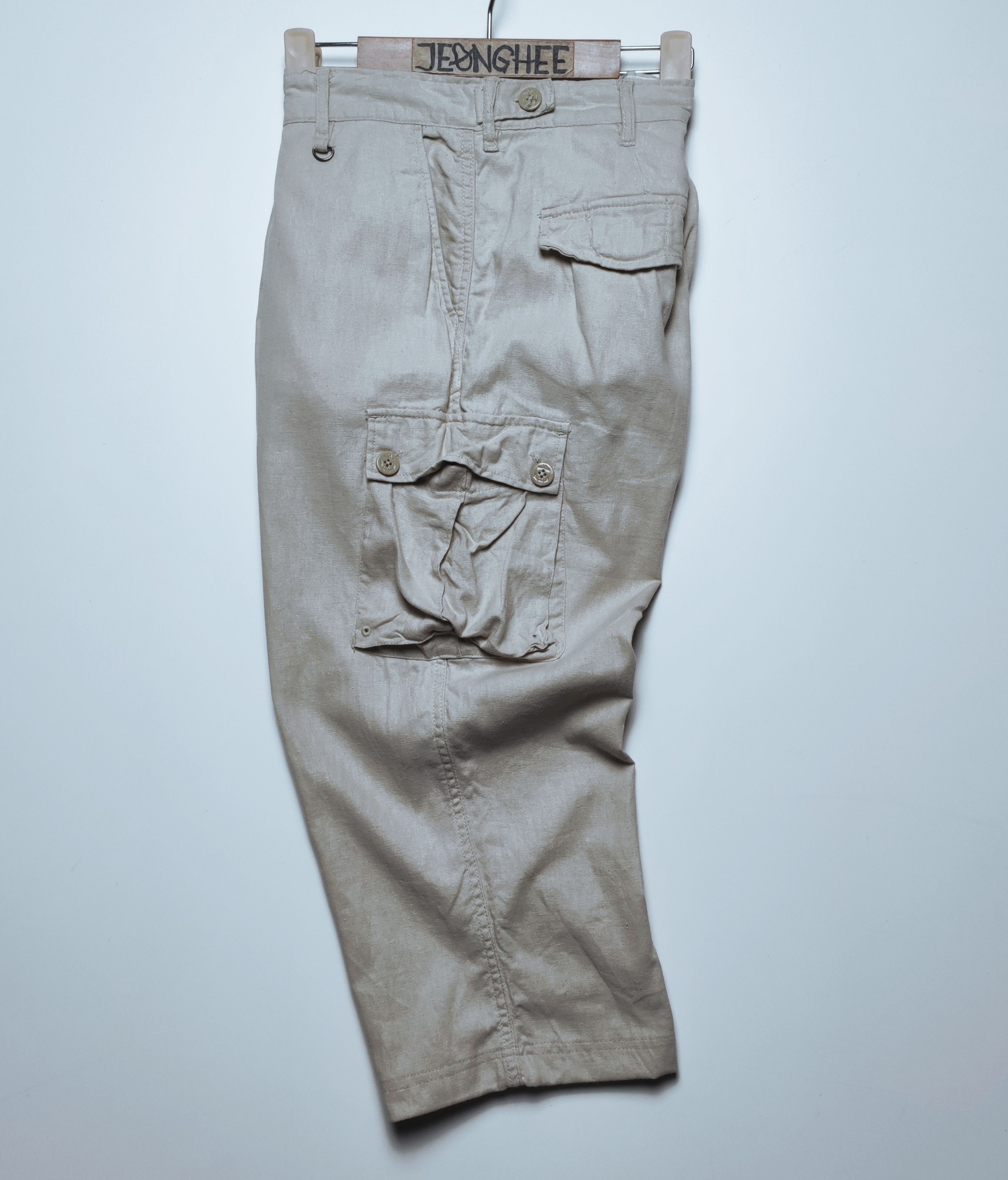 Japanese Brand Global Work Multipocket Cargo Casual 3/4 Short Pants Size US 35 - 2 Thumbnail