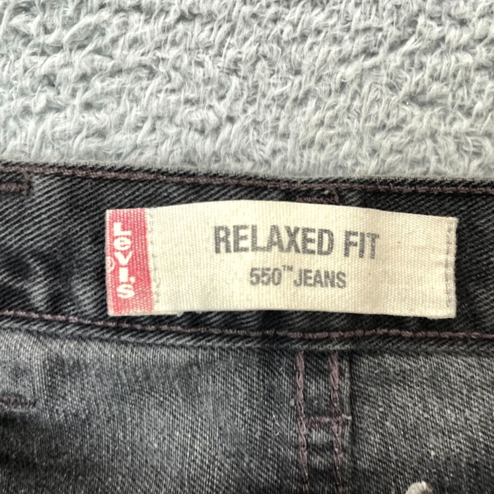 Levi's Levis 550 Jeans Mens 40x31 Black Relaxed Straight Denim Cotton Mid Rise Size US 40 / EU 56 - 3 Thumbnail