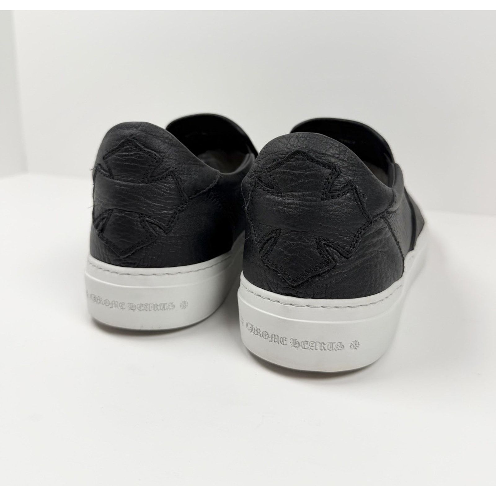 Chrome Hearts Size 7UK/8US - Chrome Hearts Dagger Leather Slip On Sneakers Size US 8 / EU 41 - 7 Thumbnail