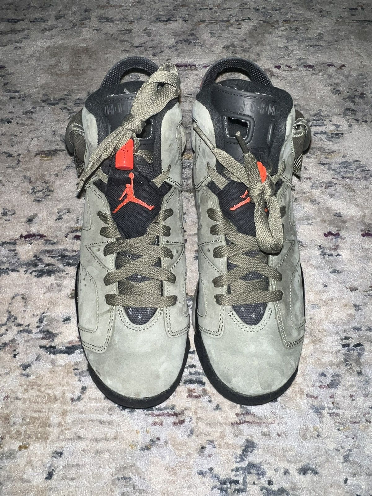 Jordan Brand × Nike × Travis Scott Travis Scott Air Jordan 6 Olive Sz 5.5Y Size US 5.5 / EU 38 - 3 Thumbnail
