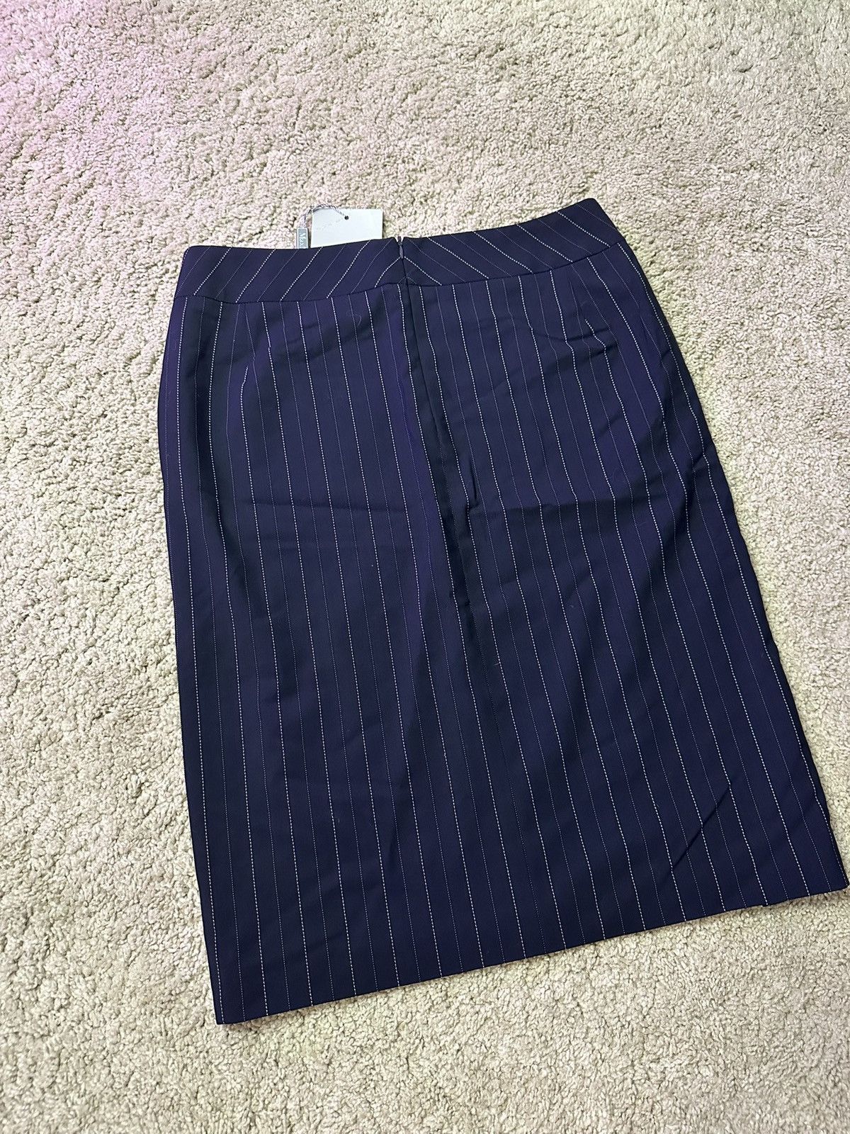 Max Mara Max Mara tailleur pinstripe skirt midnight blue tg.42 IT Size 28" / US 6 / IT 42 - 12 Thumbnail