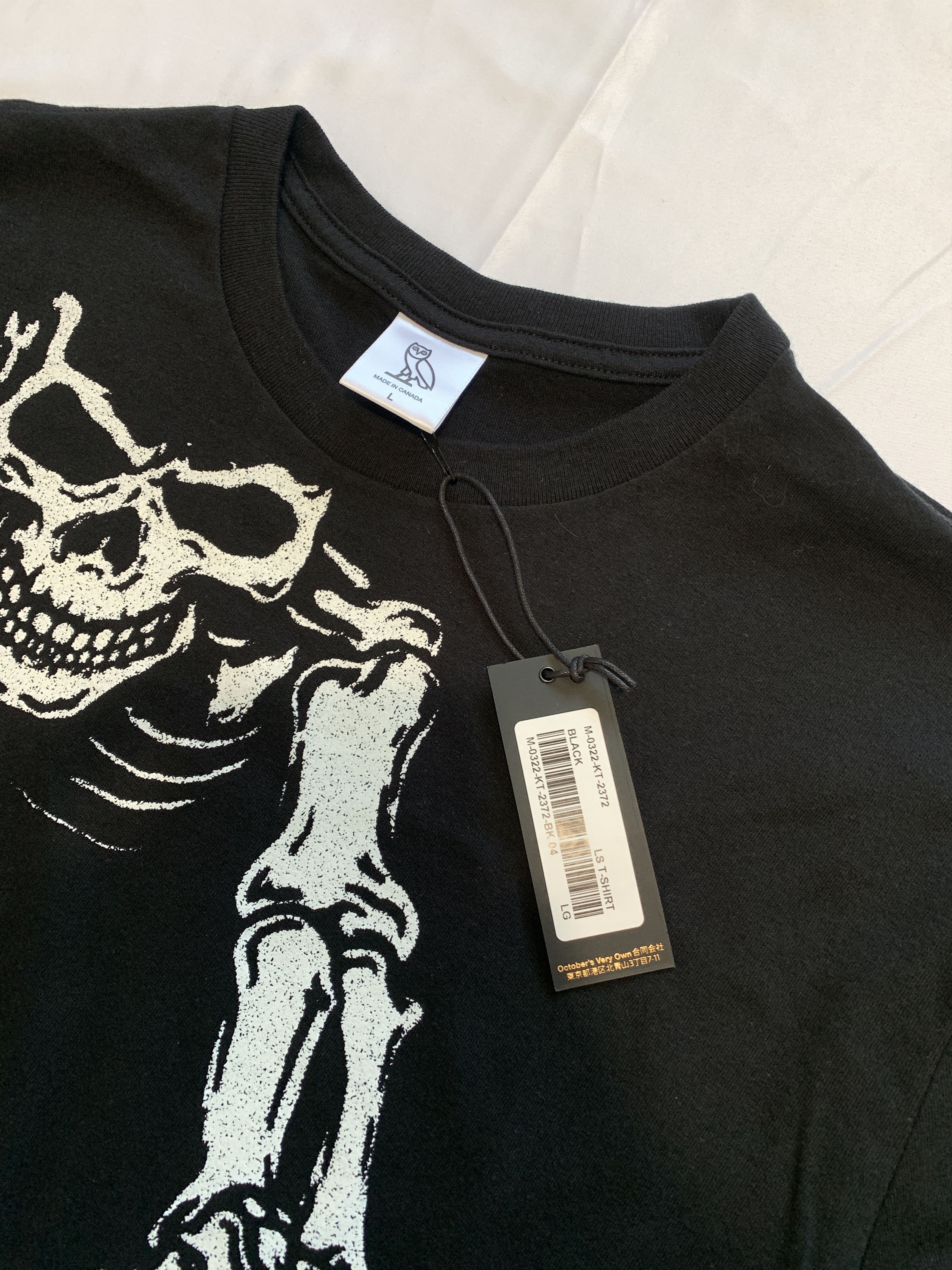 Drake OVO Skeleton Halloween Longsleeve T-shirt Size US L / EU 52-54 / 3 - 3 Thumbnail