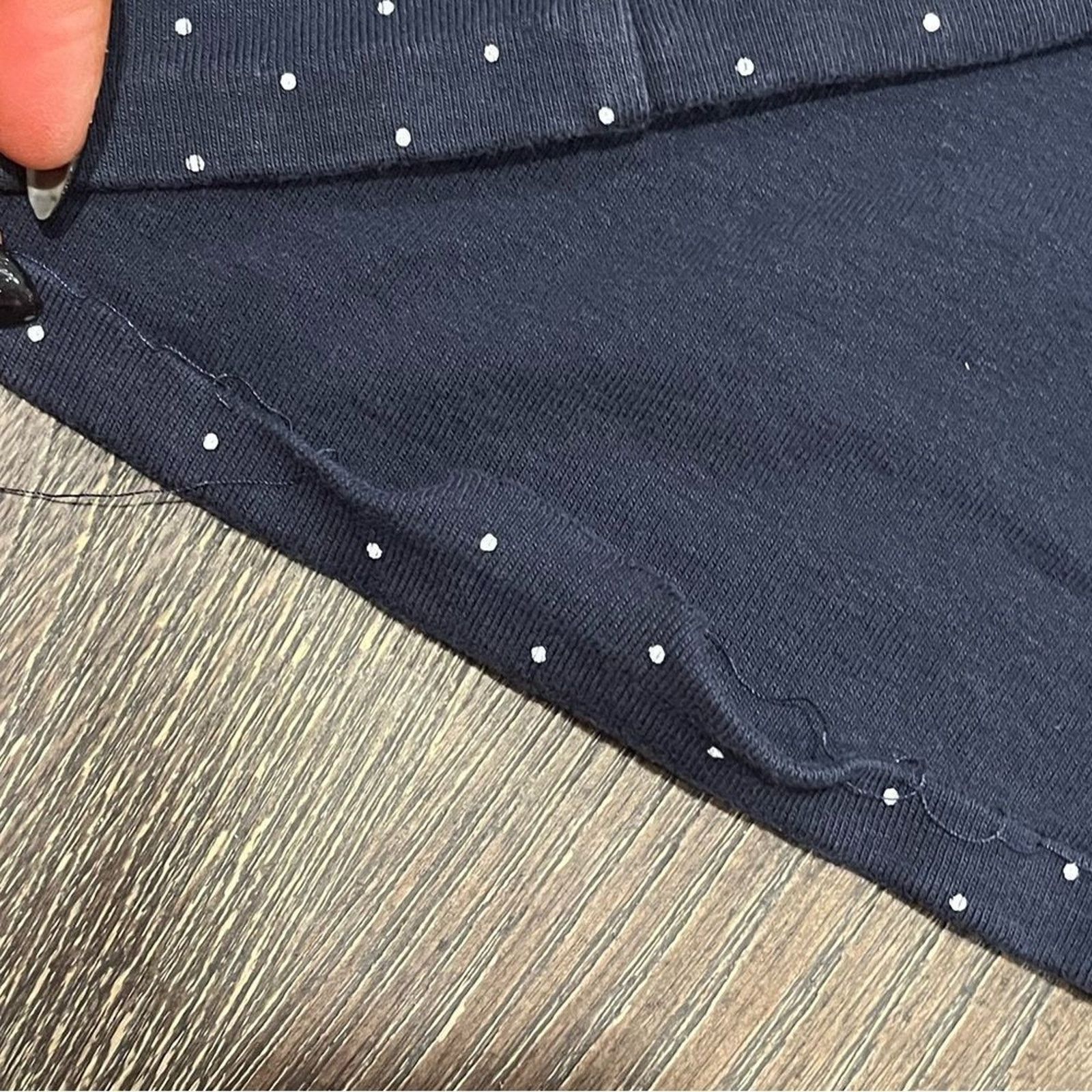 Tommy Hilfiger Tommy Hilfiger Dress Polo Polka Dot Short Sleeve Button Sz L Size L / US 10 / IT 46 - 5 Thumbnail