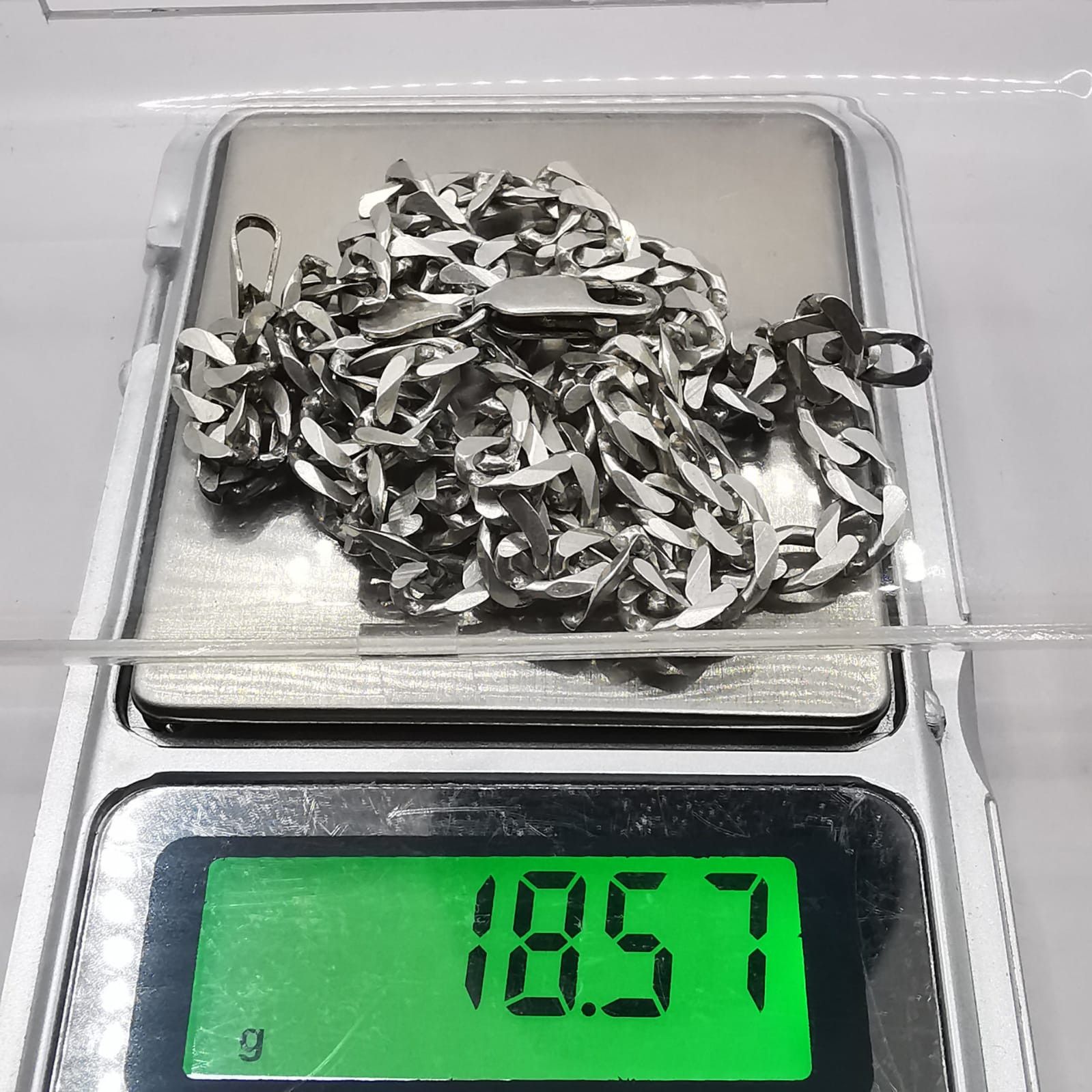 Sterling Silver Vintage Jewelry Chain, 925 Sterling Silver, Signed 18.57g Size ONE SIZE - 7 Thumbnail