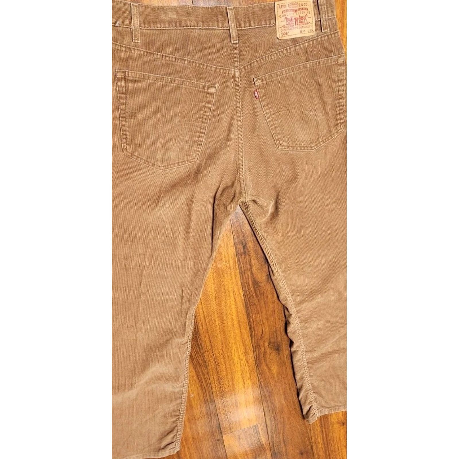 Levi's VINTAGE Levi's 505 Pants Men Brown Corduroy Regular Straight Leg 38x30 (36x30) Size US 38 / EU 54 - 3 Thumbnail