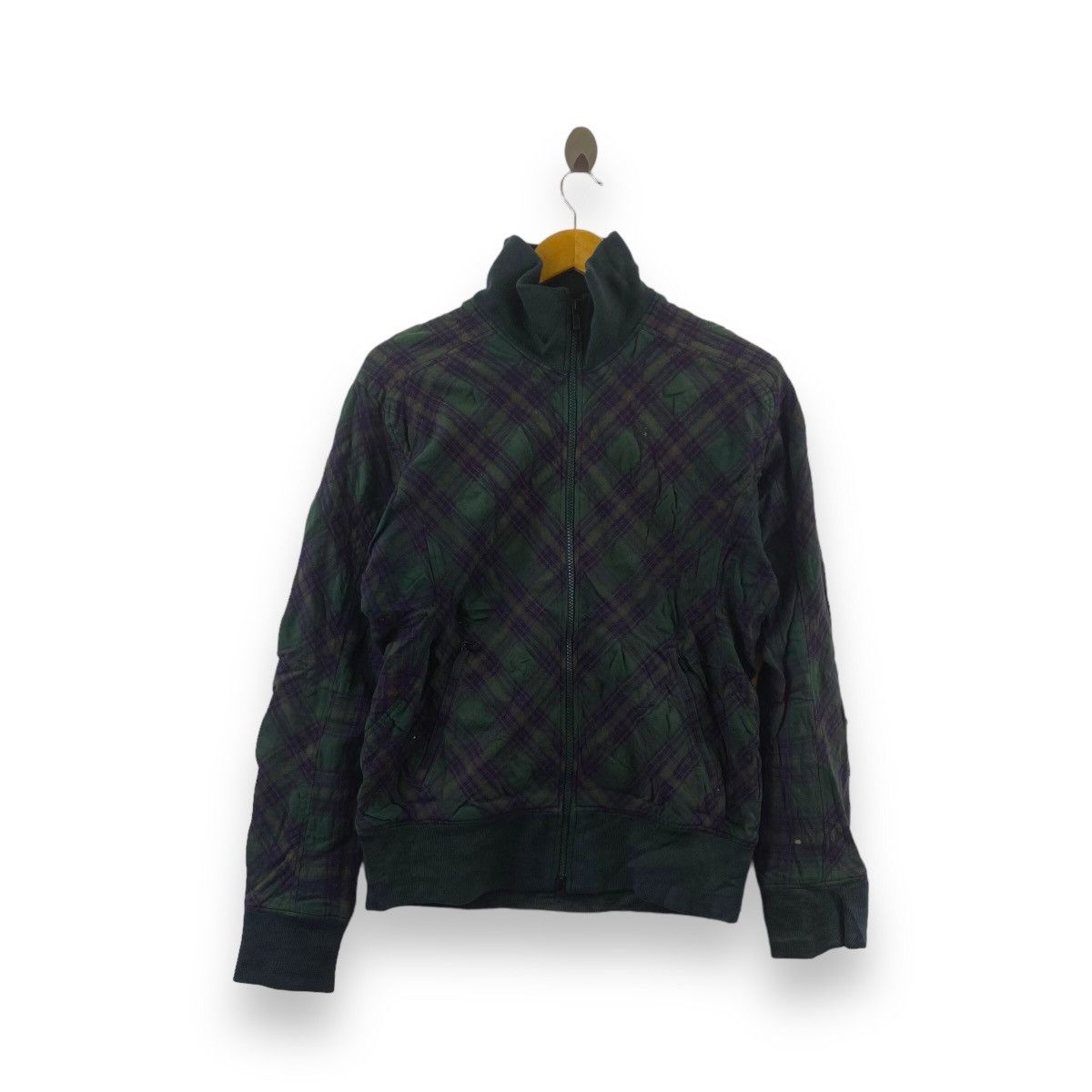 Y3 YOHJI YAMAMOTO Full Zipper Checkered Outerwear Sweater