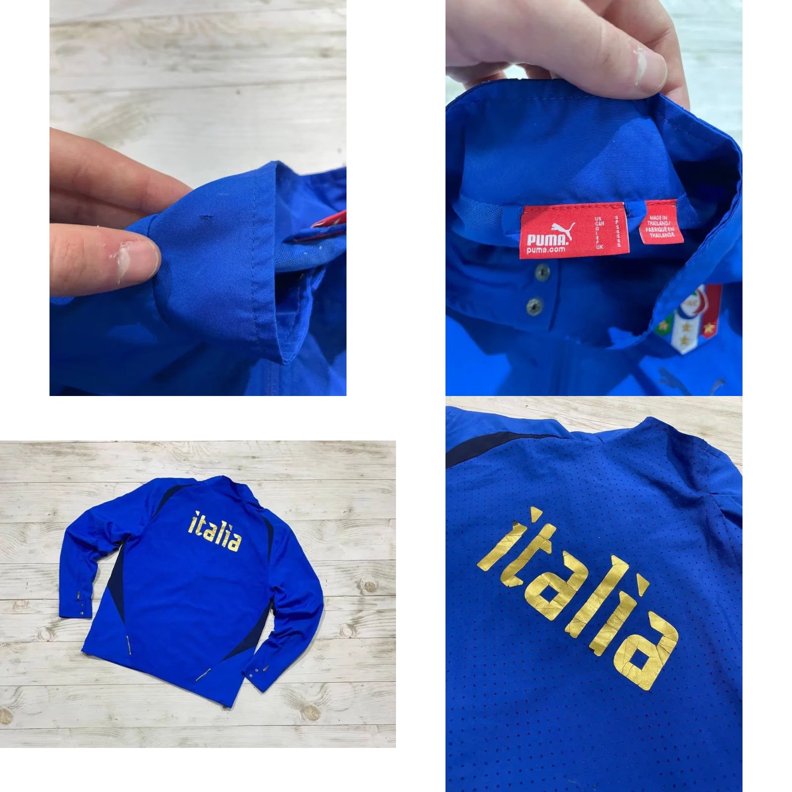 Puma VINTAGE PUMA Italy Jacket And Pants Tracksuit 2006 Track Men Size S Blue Size 36R - 9 Thumbnail