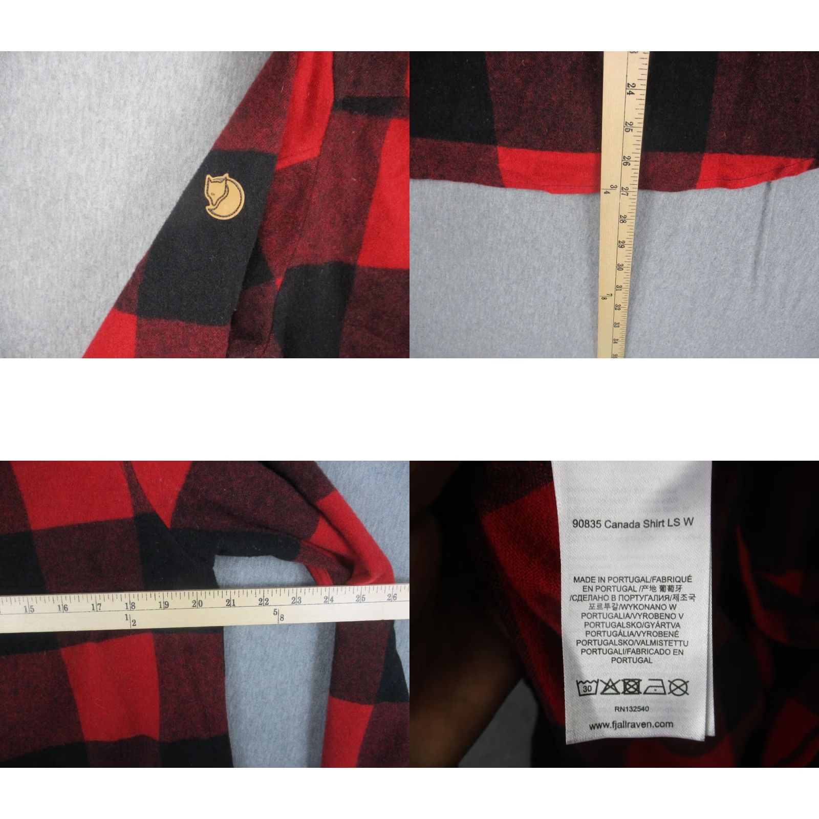 Vintage Fjällräven Shirt Womens Medium Red Black Canada Wool Blend Buffalo Plaid Snap Size M / US 6-8 / IT 42-44 - 8 Thumbnail
