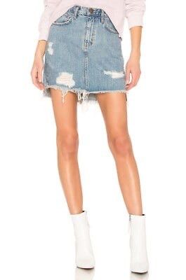 Current/Elliot Current Elliott Design mini Distressed denim Blue Skirt Size 25" / US 0 / IT 36 - 2 Thumbnail