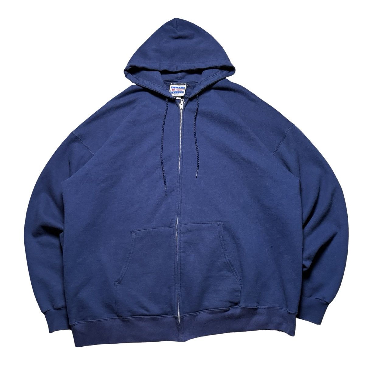 Hanes Vintage 90s Hanes Ultra Cotton Faded Navy Full Zip Jacket XL Size US XL / EU 56 / 4 - 1 Thumbnail