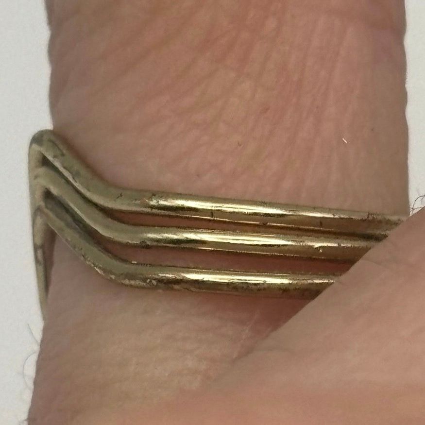 Other Gold Triple Chevron Ring Size ONE SIZE - 2 Thumbnail