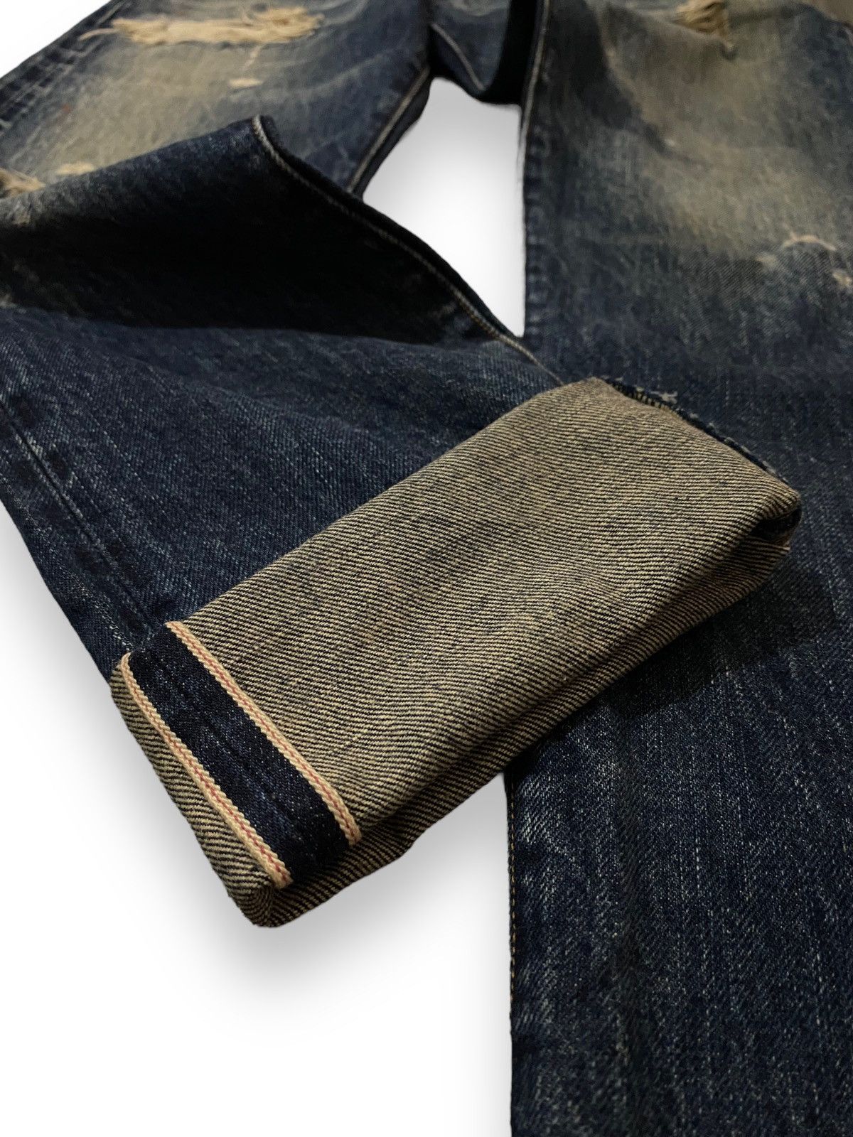 If Six Was Nine × Japanese Brand × Le Grande Bleu (L.G.B.) Rna Slang Inc Japan Selvedge Dirty Mud Washed Wax Pocket Size US 30 / EU 46 - 10 Thumbnail
