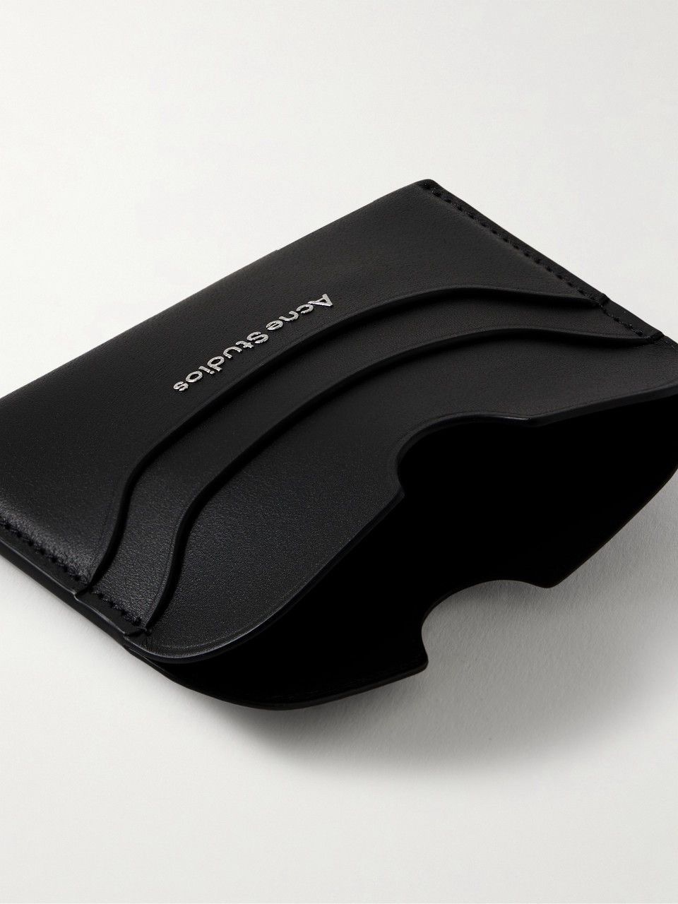 Acne Studios Elmas Logo-Print Leather Cardholder Size ONE SIZE - 11 Thumbnail