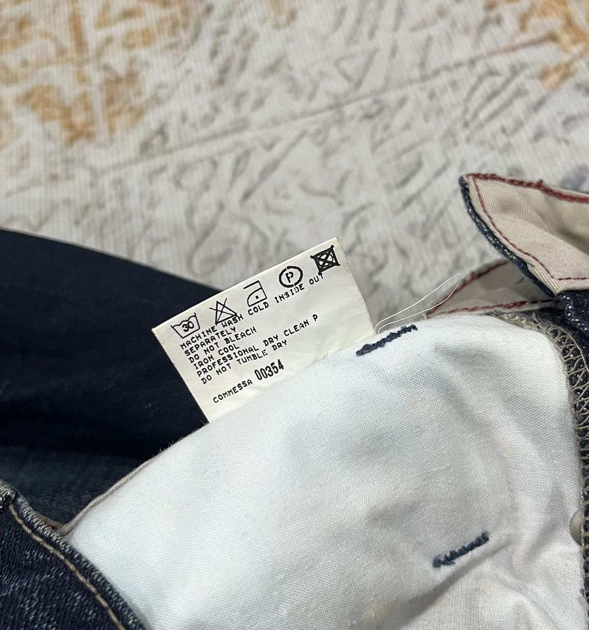 Marithe + Francois Girbaud 2000s Marithé + Le Jean De François Girbaud Navy Brut Denim Size US 32 / EU 48 - 9 Thumbnail