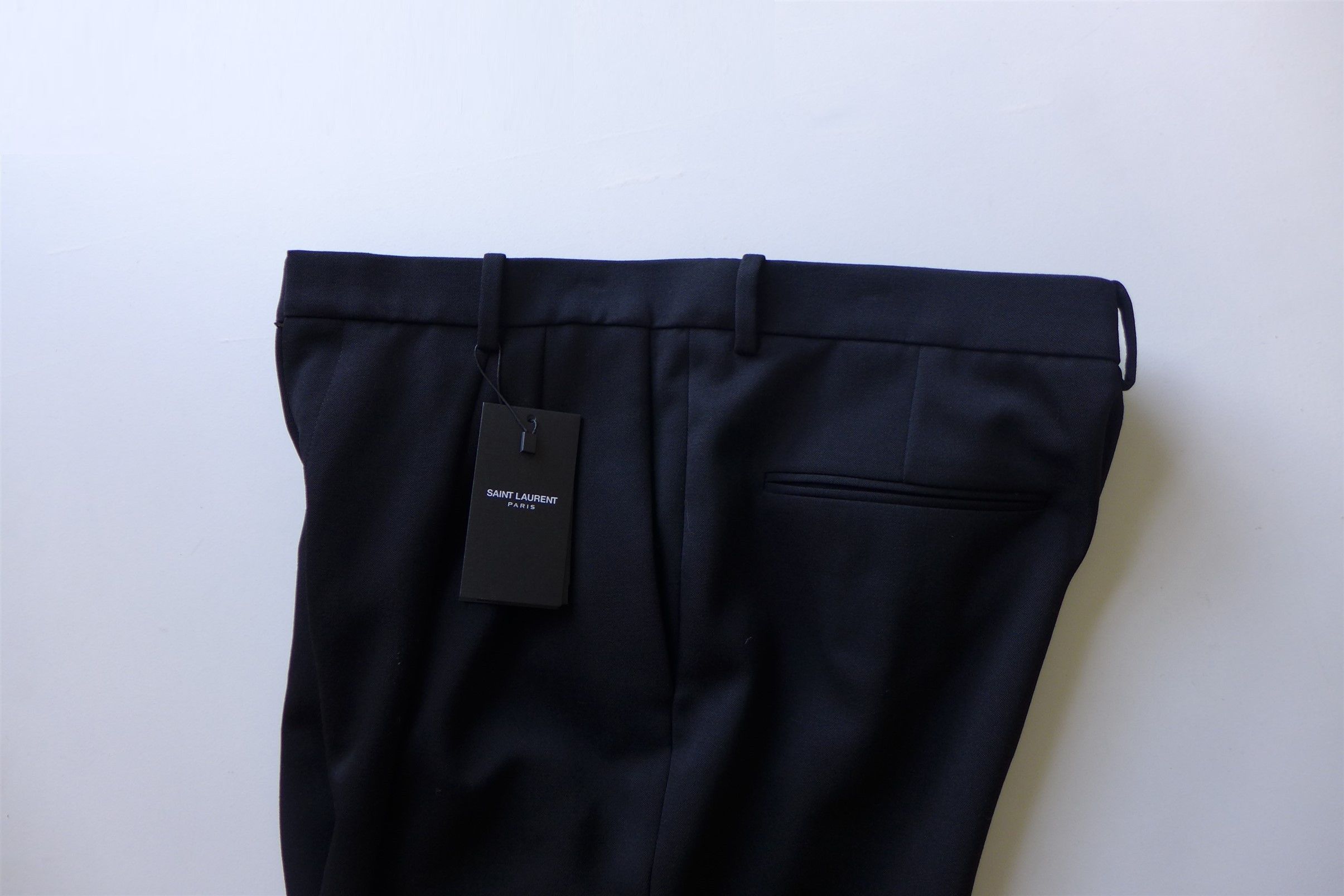 Saint Laurent Paris Saint Laurent Relaxed Fit Tuxedo Trousers - Black Wool Size US 32 / EU 48 - 9 Thumbnail