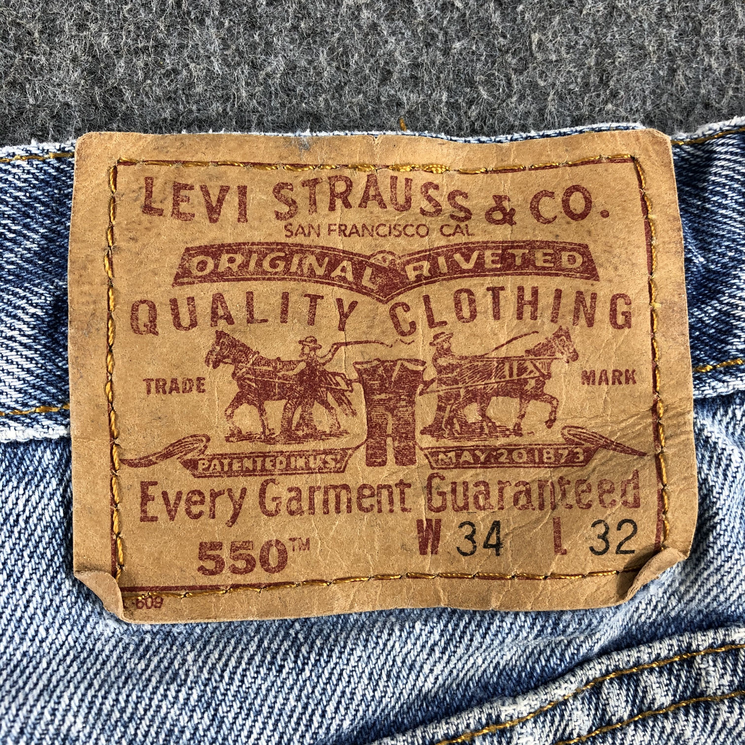 Levi's Vintage 90s Blue Wash Levis 550 Jeans-J2437 Size US 34 / EU 50 - 5 Thumbnail