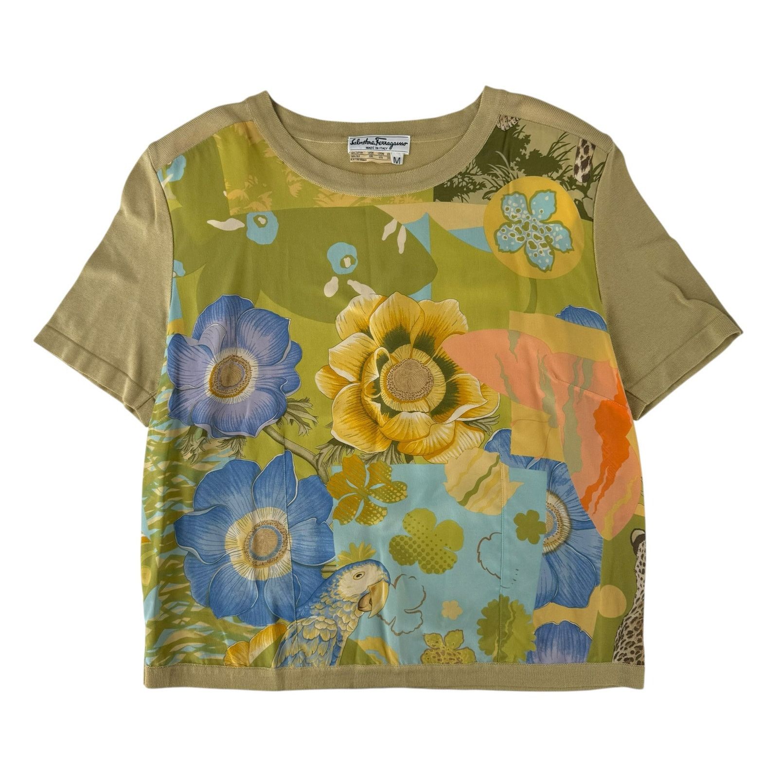 Salvatore Ferragamo Ferragamo Silk Short Sleeve Shirt Size M / US 6-8 / IT 42-44 - 3 Thumbnail