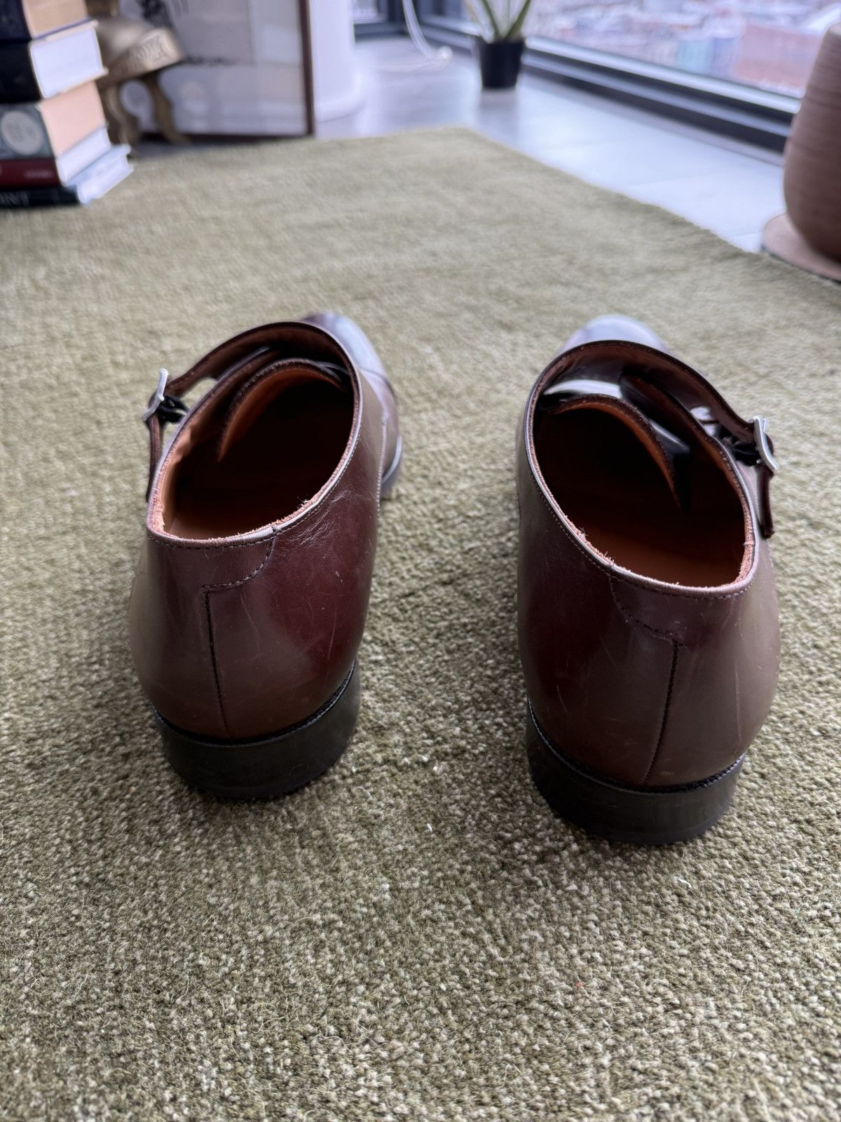 Suitsupply Brown double monk strap dress shoes Size US 13 / EU 46 - 3 Thumbnail