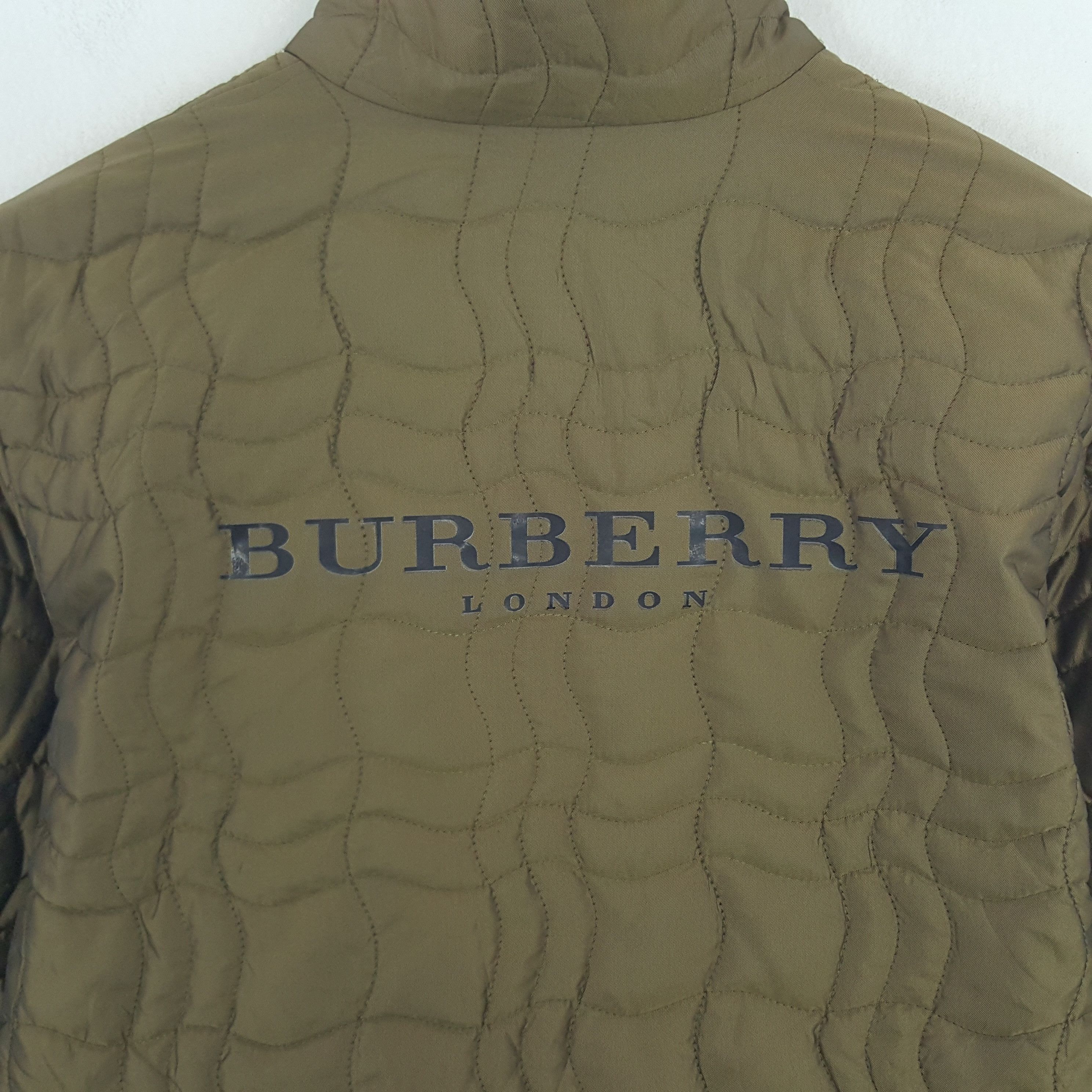 Burberry × Vintage Vintage Burberry London Custom SpellOut Zipper Puffer Jacket Size US S / EU 44-46 / 1 - 2 Thumbnail