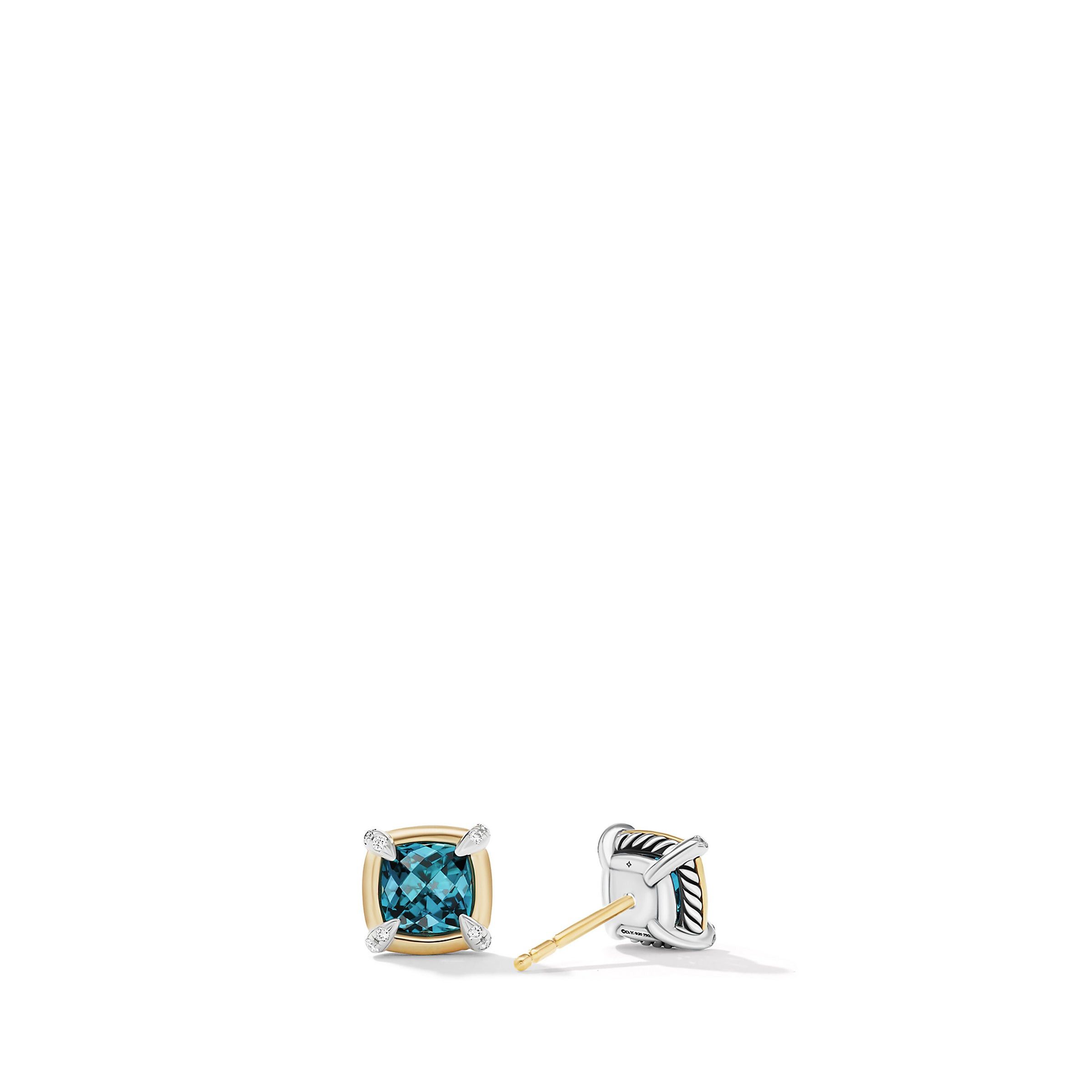 David Yurman o1w1db10525 E17115D Earrings in Silver with 18K Yellow Gold Size ONE SIZE - 2 Thumbnail