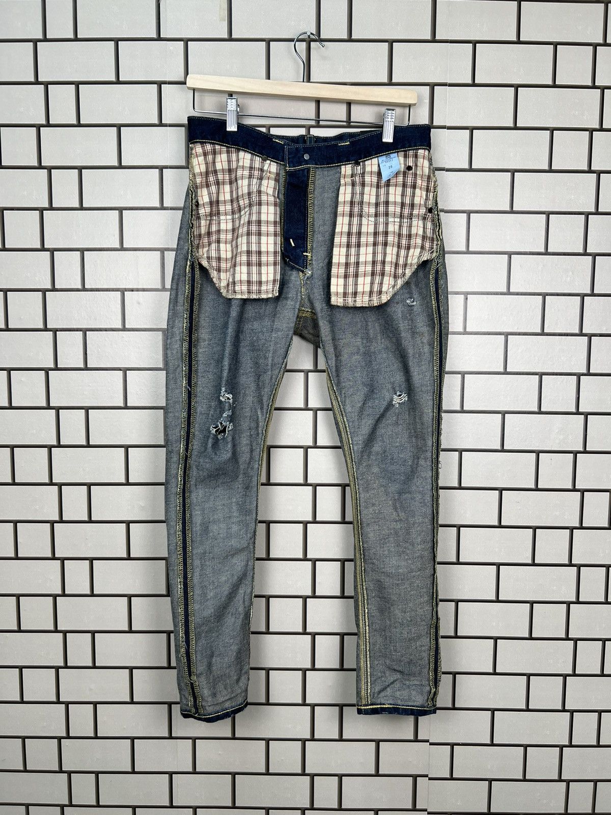Lee Vintage Lee Union Made Distressed Skinny Jeans Size US 31 - 13 Thumbnail