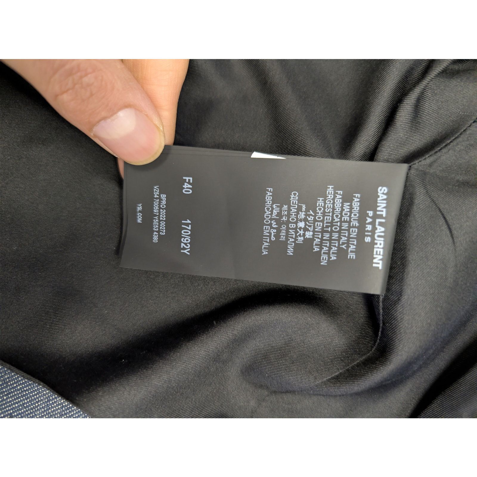 Saint Laurent Paris o1rshd1 Veste Jean Tailleur tailored denim jacket Deep Blue Size M / US 6-8 / IT 42-44 - 16 Thumbnail