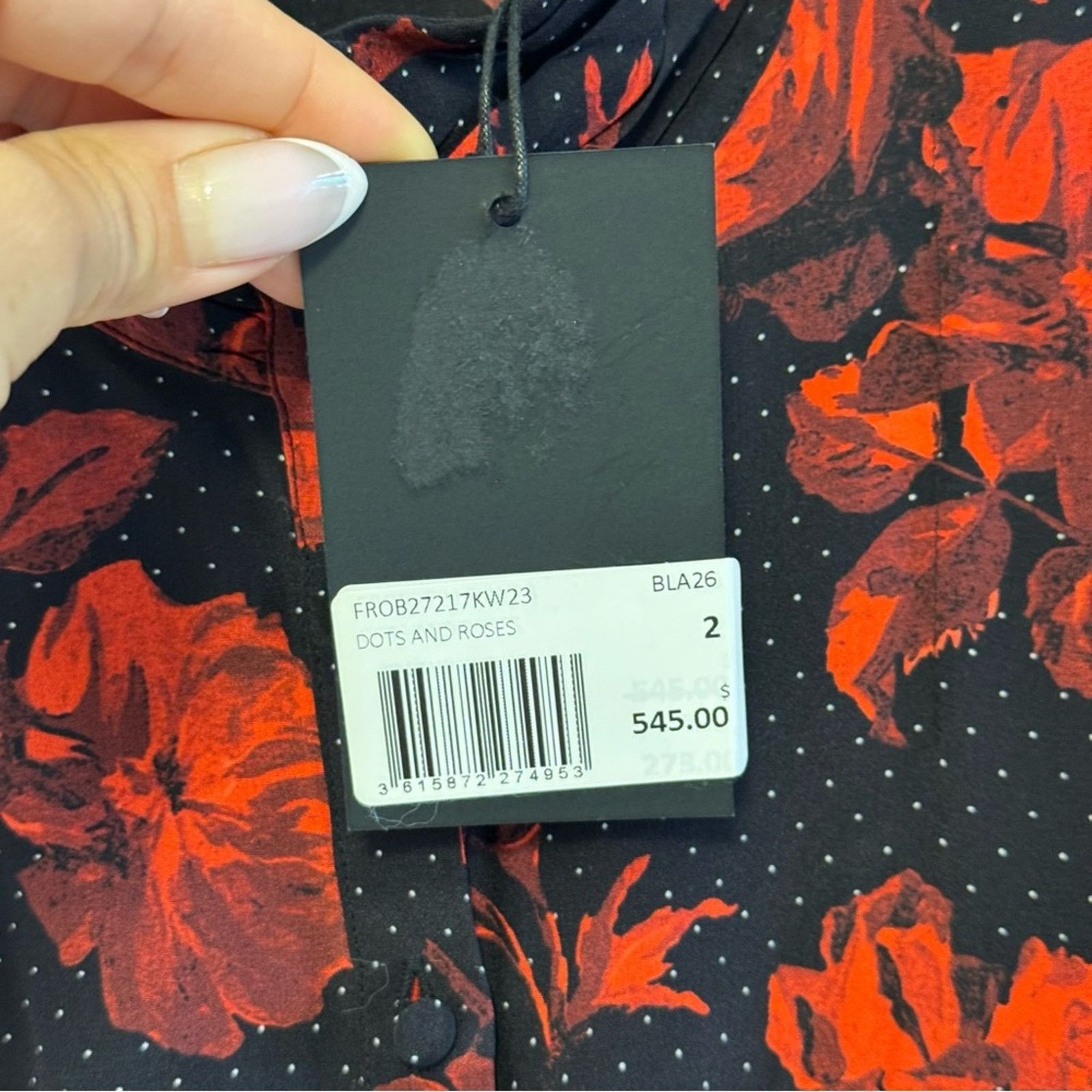 The Kooples NWT! The Kooples Red and Black Long Sleeve Dress, Size 2 Size M / US 6-8 / IT 42-44 - 7 Thumbnail
