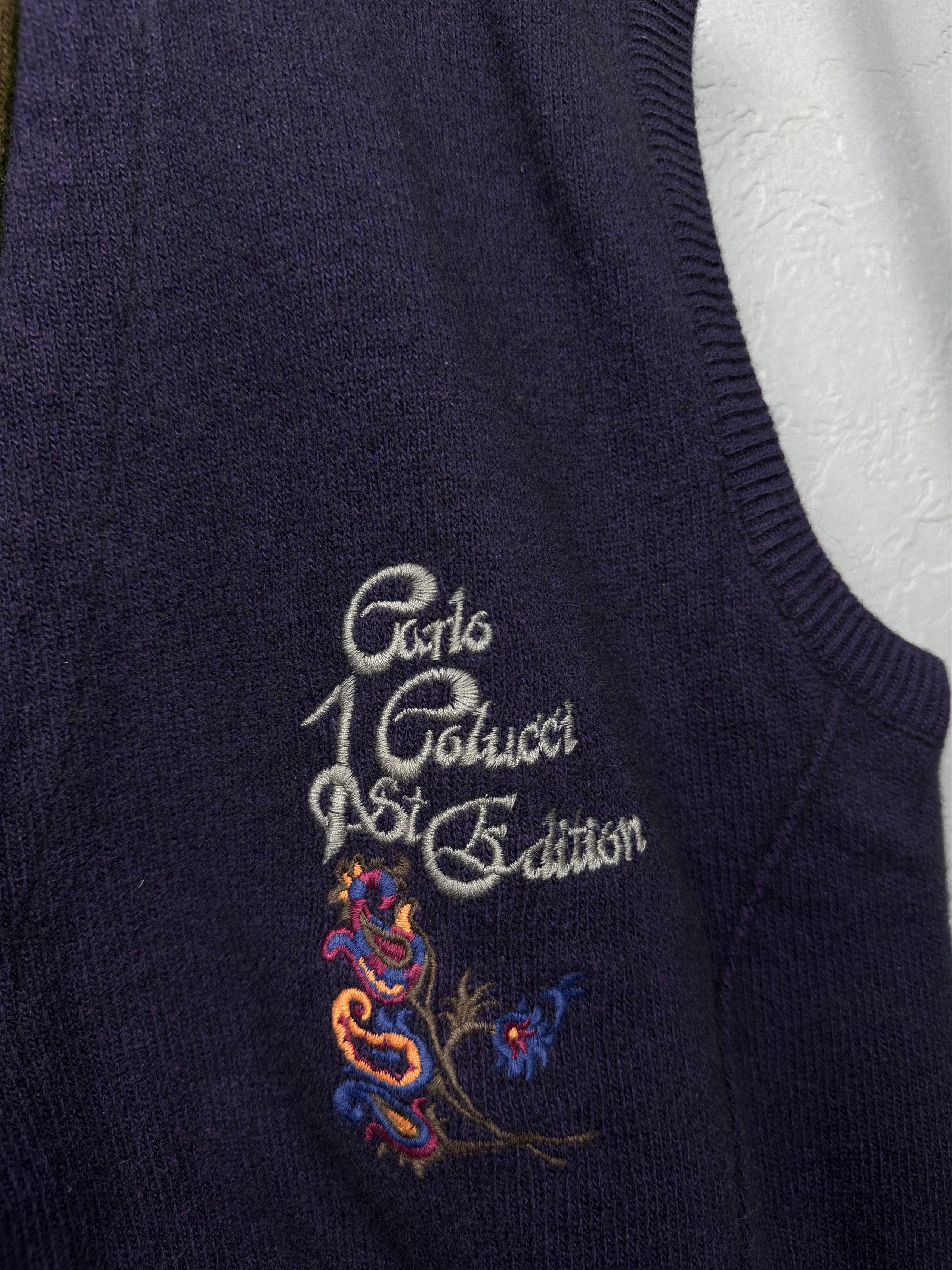 Carlo Colucci Carlo Colucci Vintage Mens Wool Knit West Sweater Size US L / EU 52-54 / 3 - 3 Thumbnail