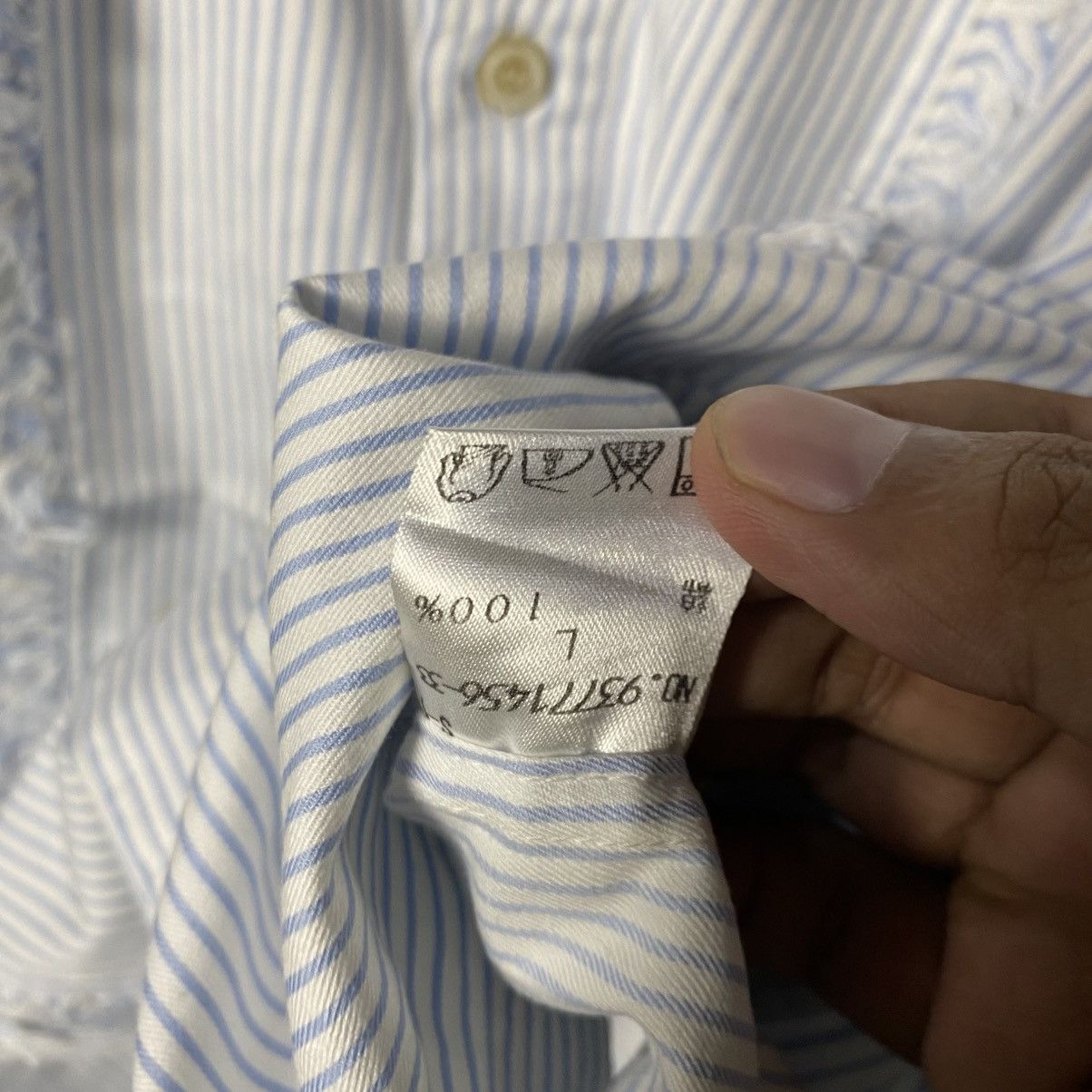 Designer × Japanese Brand × KATO Vintage kazutaka kato changi stripped shirt Size US L / EU 52-54 / 3 - 6 Thumbnail
