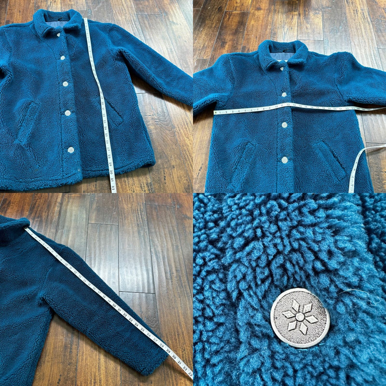 Vintage VINTAGE L.L. Bean Jacket Womens Button Up Fleece Blue M USA Made In USA Pockets Collared Size M / US 6-8 / IT 42-44 - 8 Thumbnail