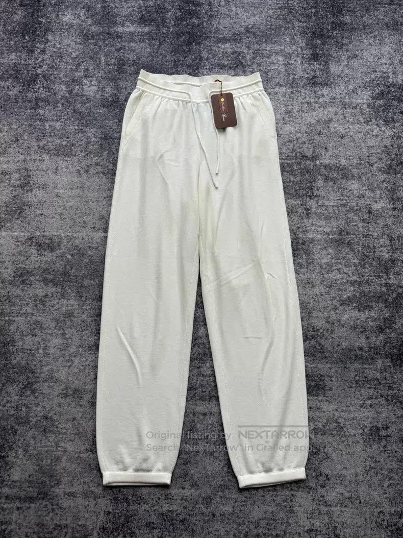 Loro Piana Loro Piana White, pure cotton sports pants Size 26" / US 2 / IT 38 - 1 Thumbnail