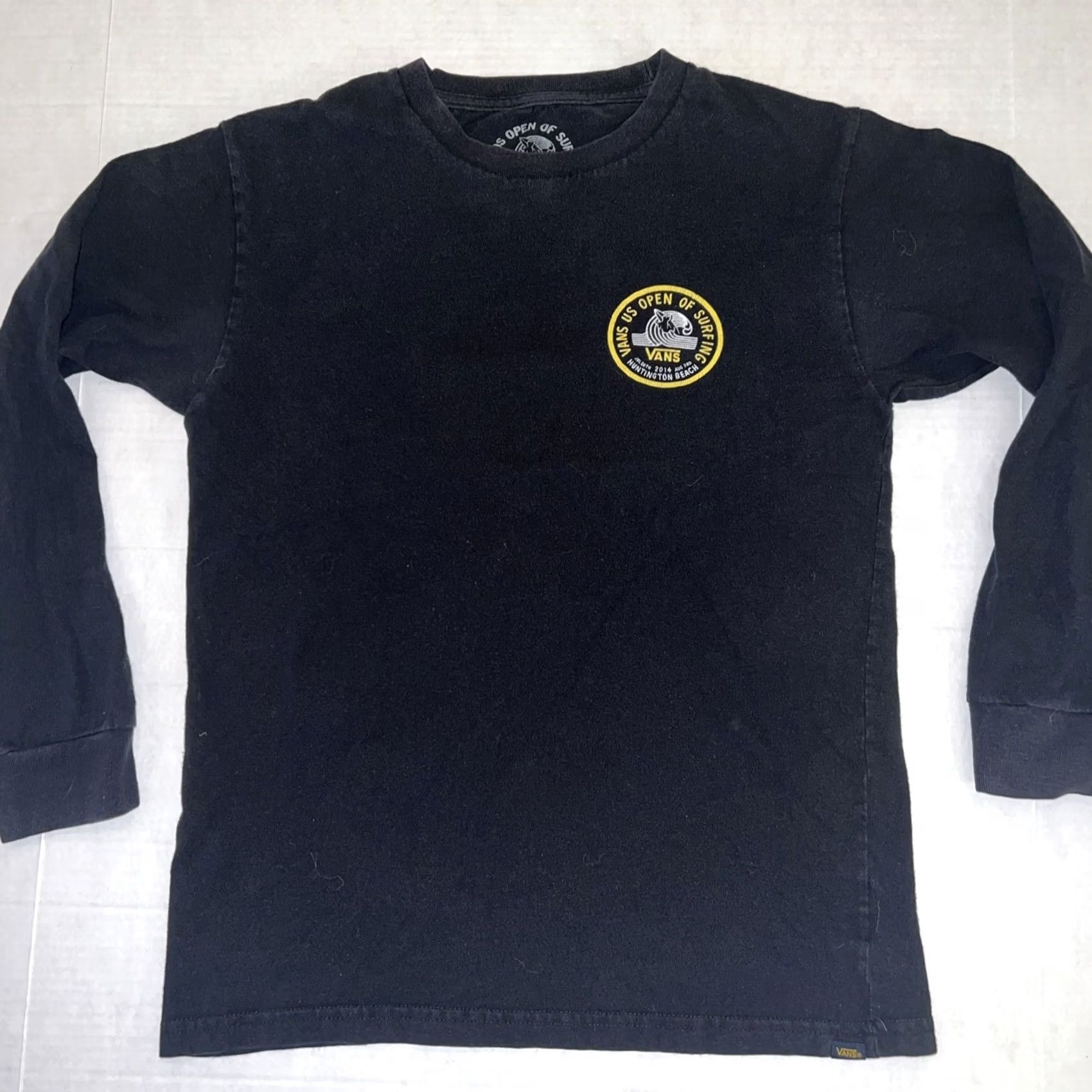 Vans VANS Shirt Men L/S Small Vintage Surfer Logo Graphic 2014 US Open Huntington Beach CA Beach Crew Neck Cotton Blend Black Size US S / EU 44-46 / 1 - 3 Thumbnail