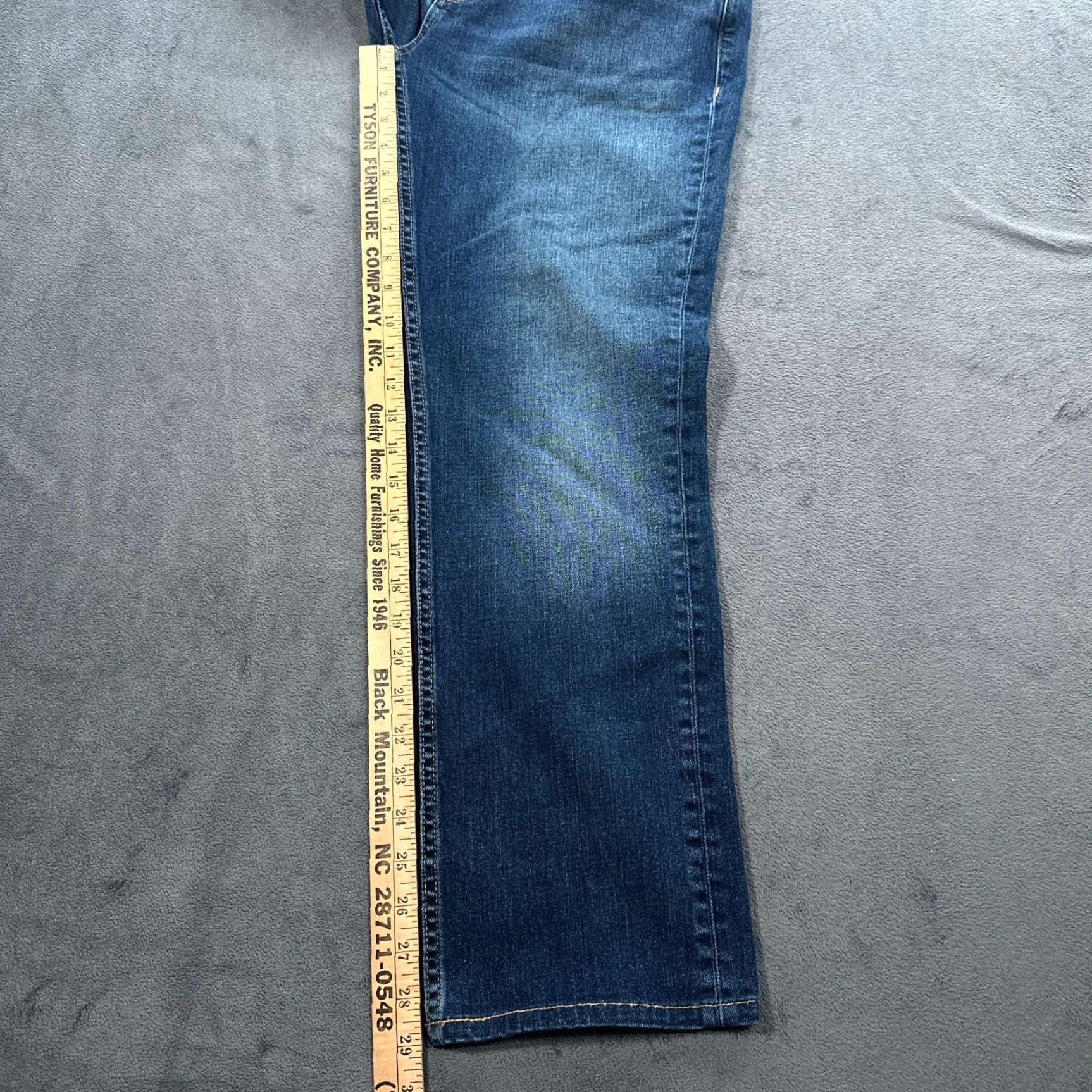 Hudson Hudson Jeans Mens 34x29 Blue Dark Wash Straight Leg Stretch Denim 5-Pocket Regular Fit USA Size US 34 / EU 50 - 3 Thumbnail