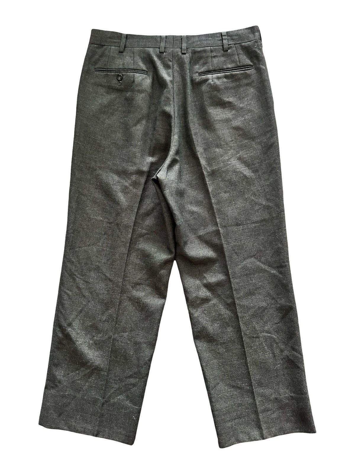 Japanese Brand Vintage Bellumore Wool Alpaca Pleated Trousers Grey Size US 33 - 4 Thumbnail