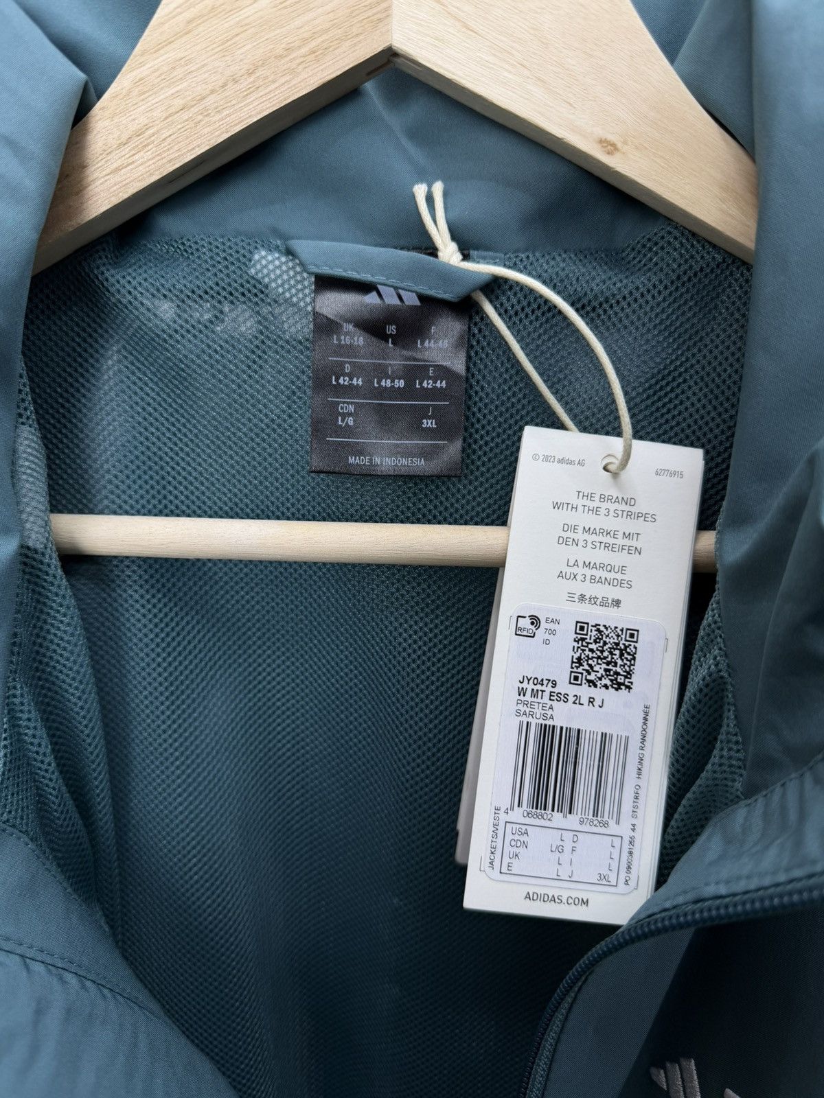 Adidas Adidas Terrex Multi Essential 2L Rain Jacket Green Women’s Size L / US 10 / IT 46 - 7 Thumbnail
