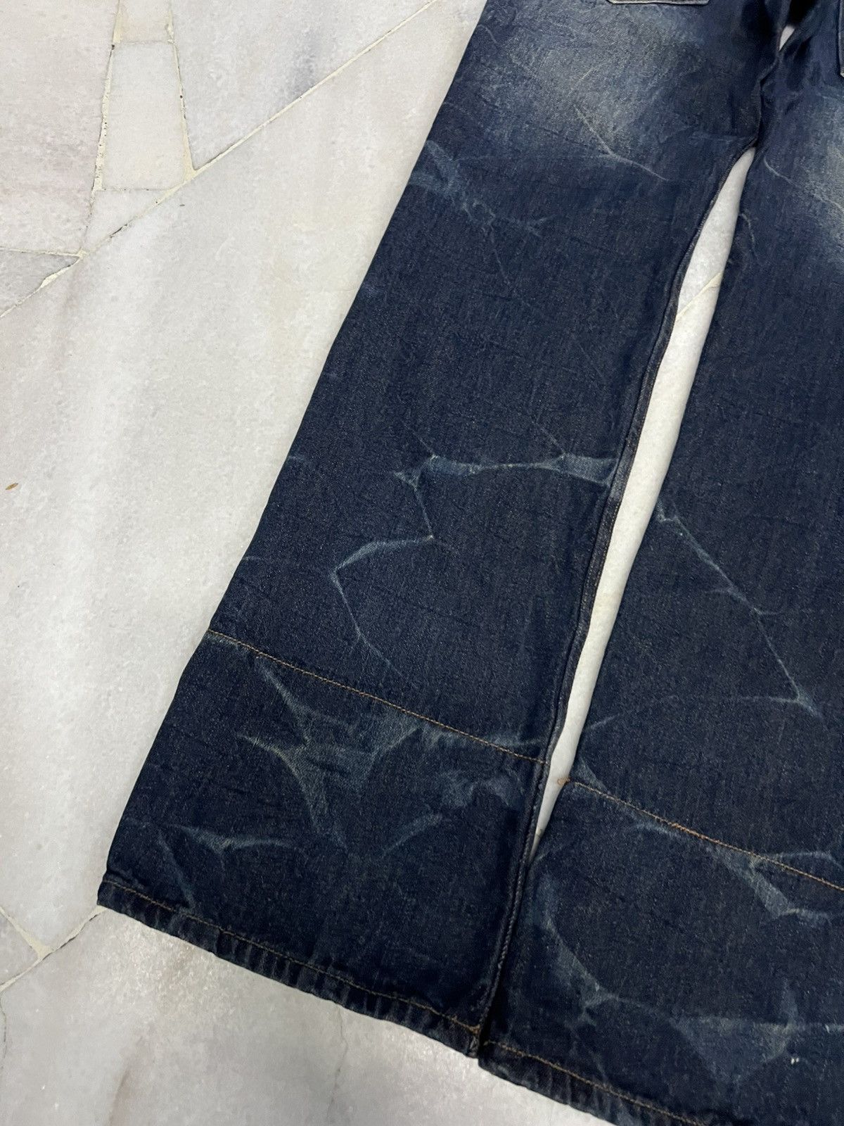 Japanese Brand 💥Double Waist💥Vintage 90’s Style Double Focus Mud Wash Jean Size US 33 - 12 Thumbnail