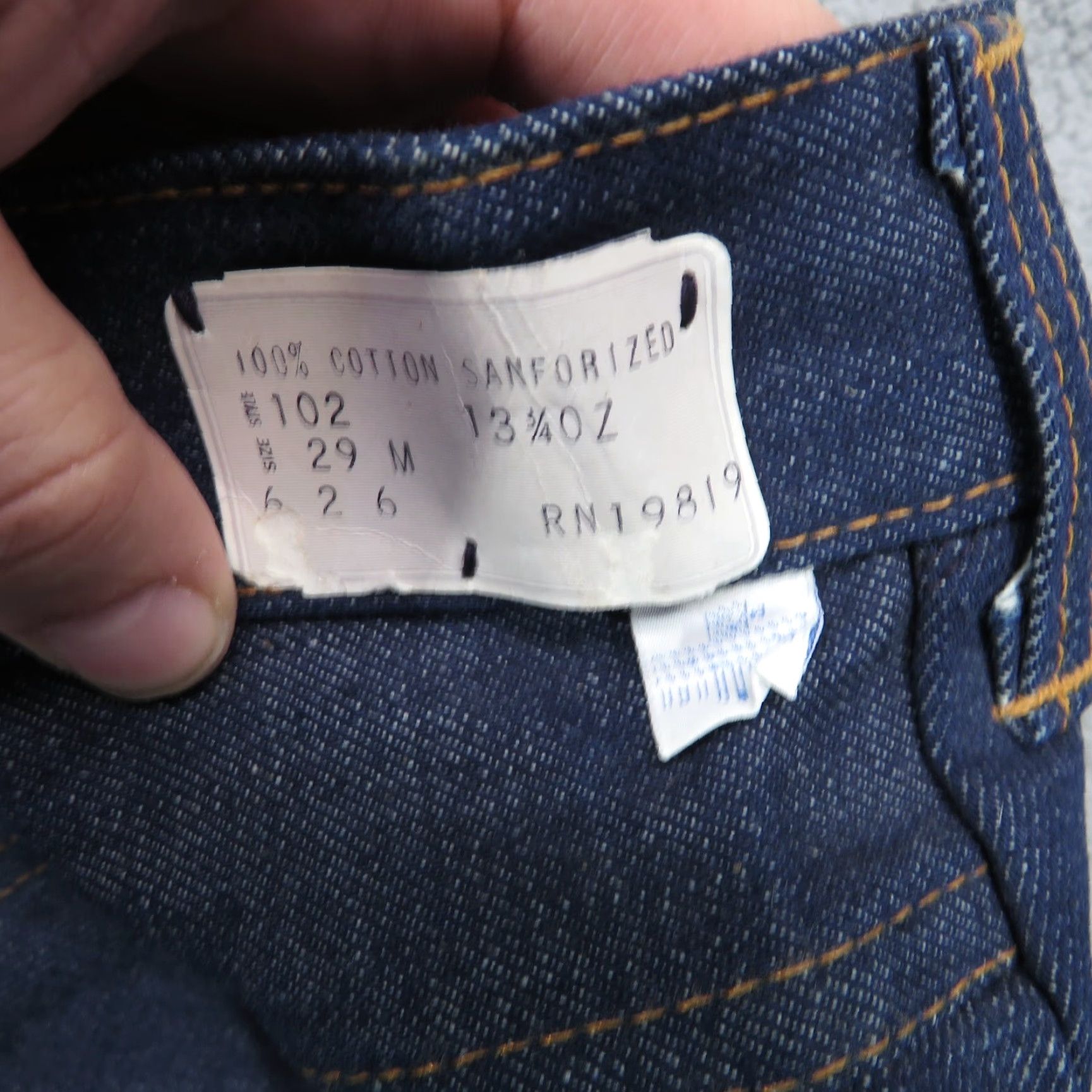 Cherokee VINTAGE Jeans Mens 29x33 Flared 70s Bell Bottom USA Made Indigo Talon Sanforized Size US 29 - 5 Thumbnail