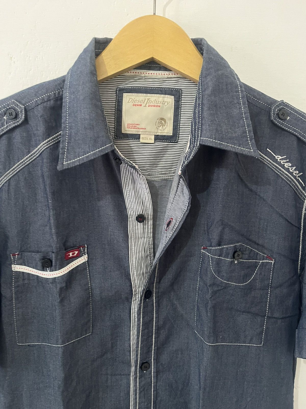 Diesel Vintage Diesel Blue Shirt Size US L / EU 52-54 / 3 - 11 Thumbnail